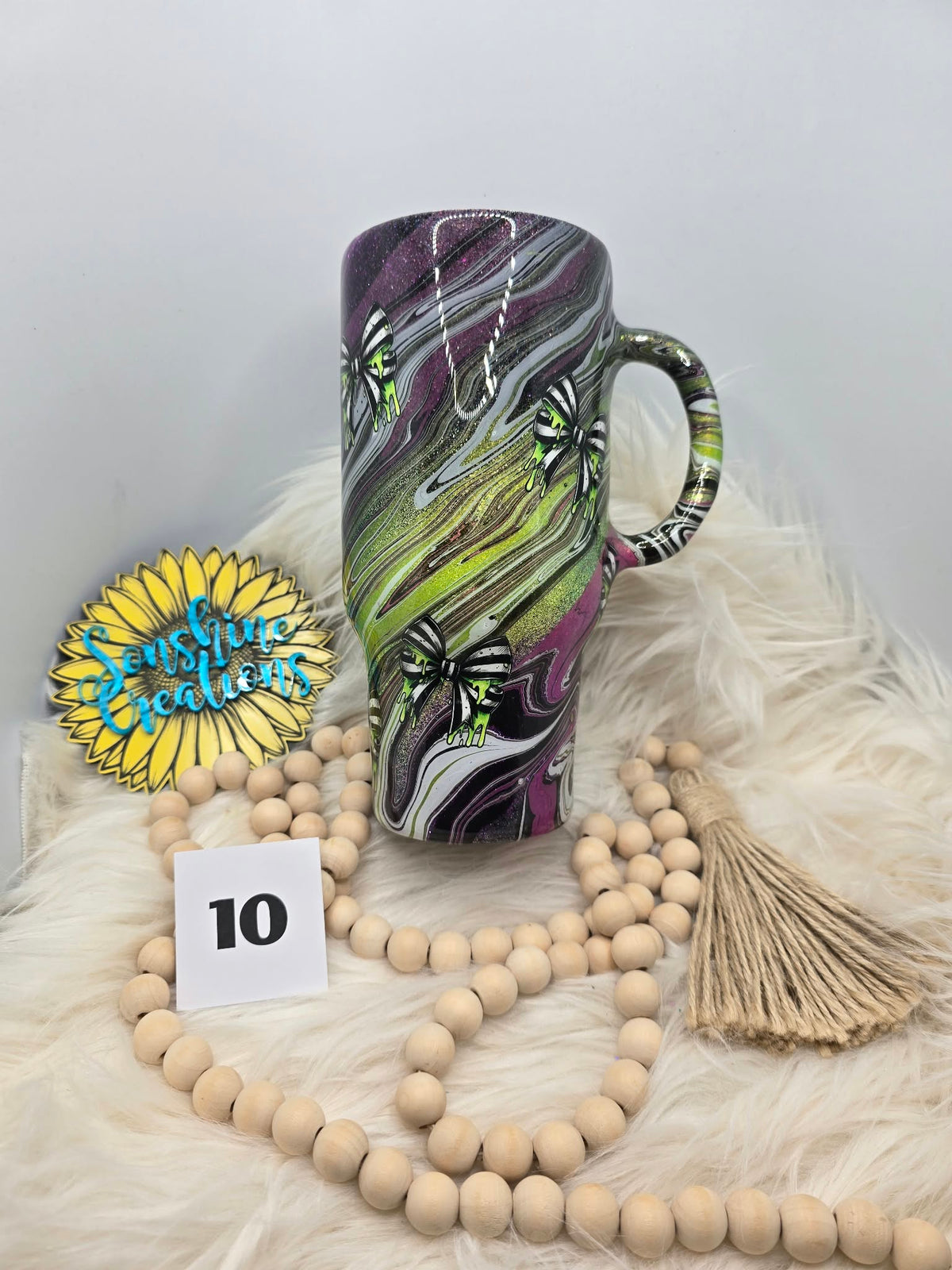 #10 - 32oz Tipsy Travel - Hydro Dipped - Beetlejuice