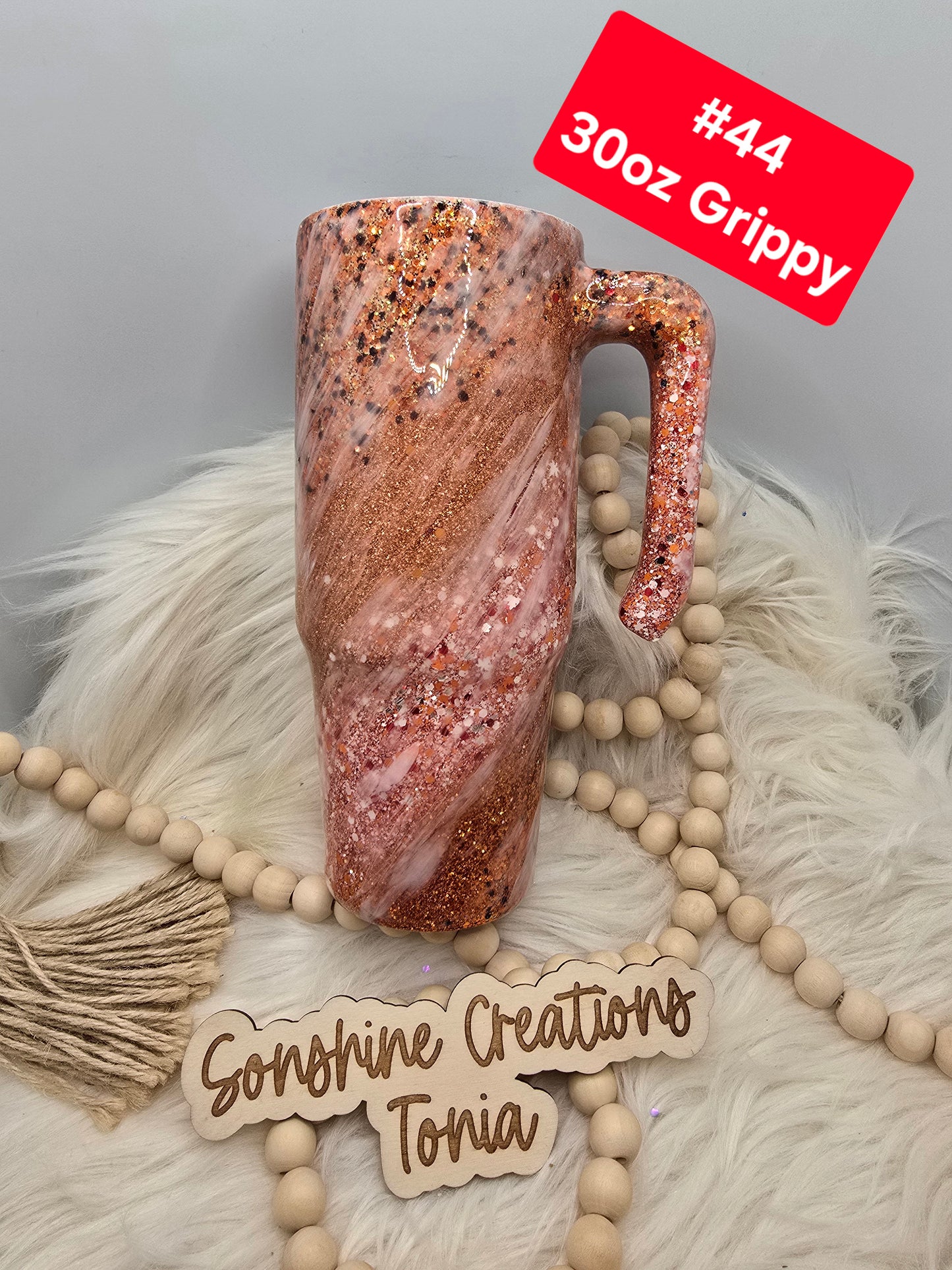 #44 Tonia's Live Creations : 30oz Grippy- Fall milkyway "Flannel, hayrides, pumpkins, sweaters, bonfires"