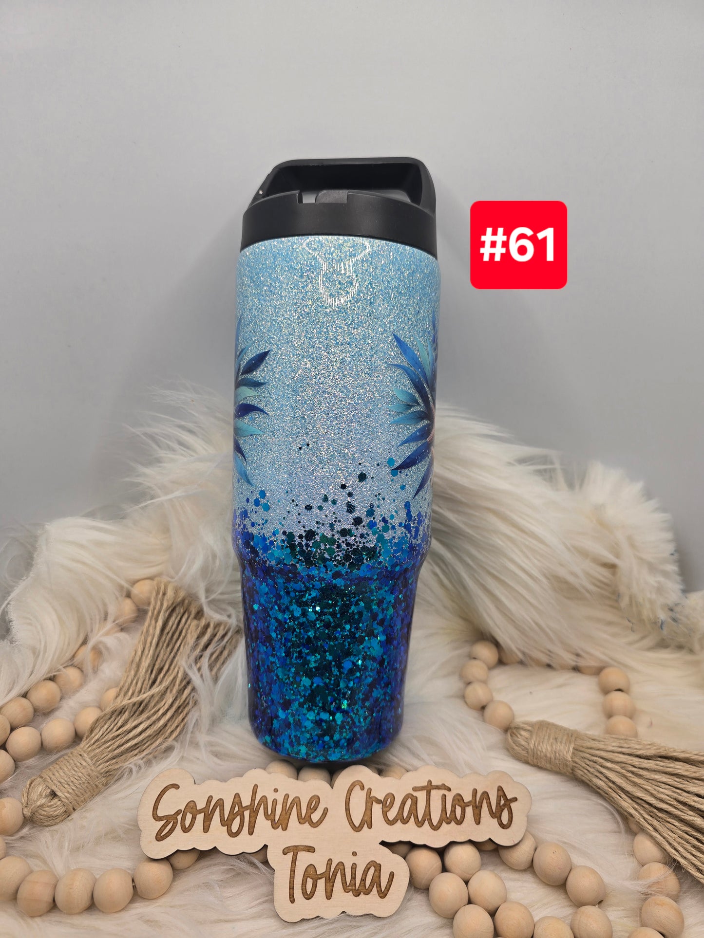 #61 Live Sale 3/15/2026 - 30oz clipmate- Blue ombre Turtle