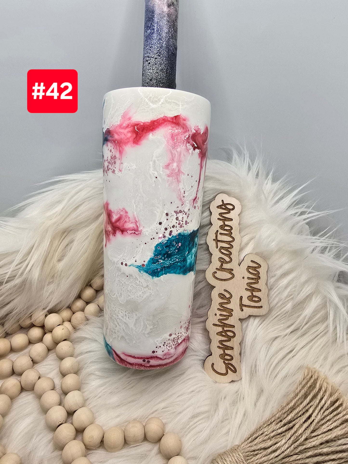 LIVE SALE 5/042025 - #42- 24oz Dual Flip: Elegance "Be Real not Perfect"