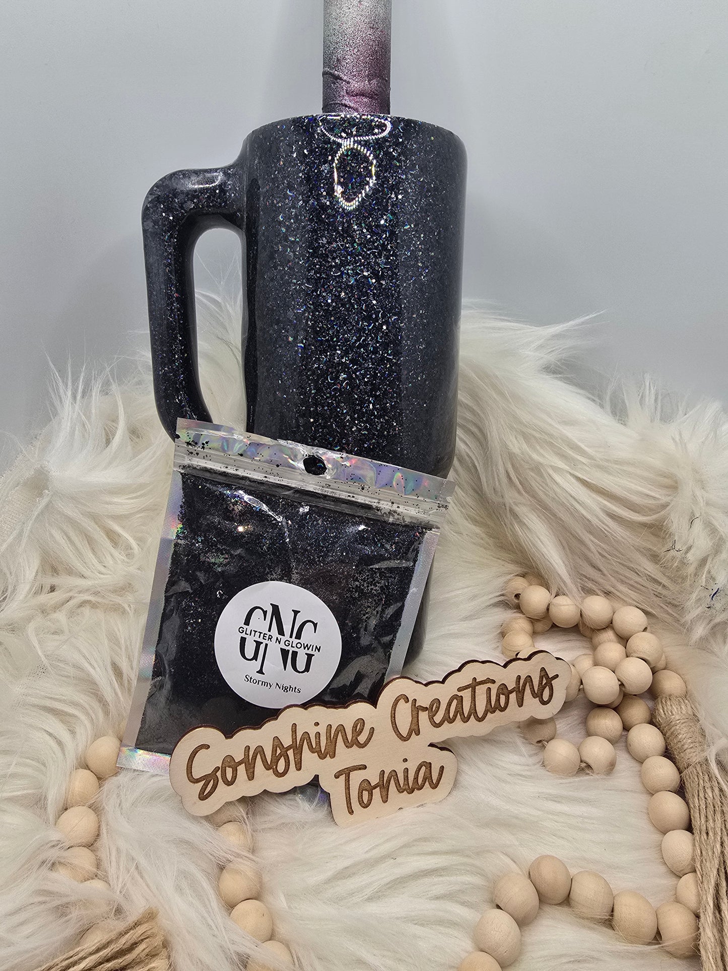 Live Hydrodipping base 12/19/25 10 am cst live- 30oz Grippy- Glitter N Glowin: Stormy Nights