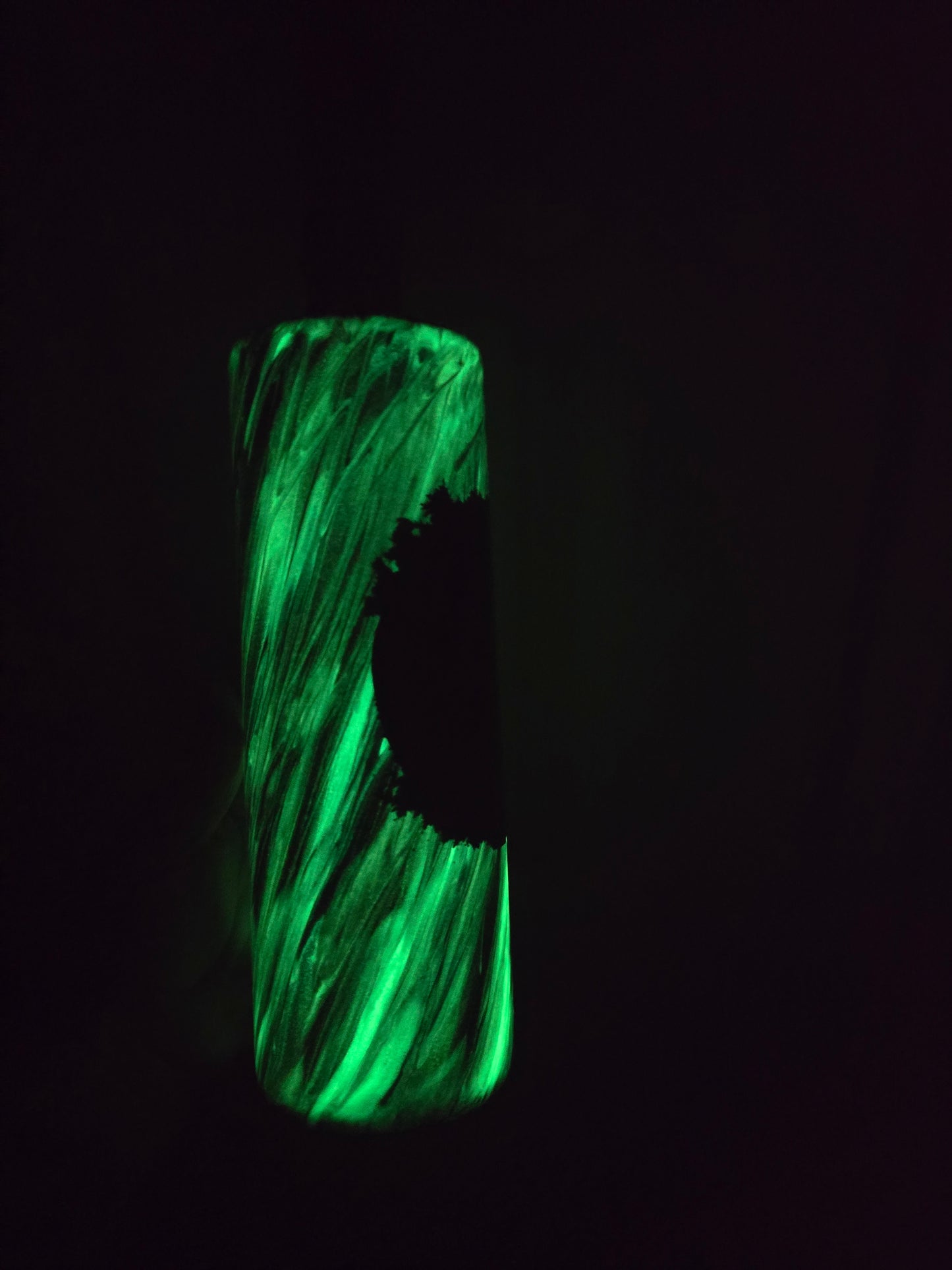 20oz Skinny- Northern Lights (Glow)- Moose lake scenery