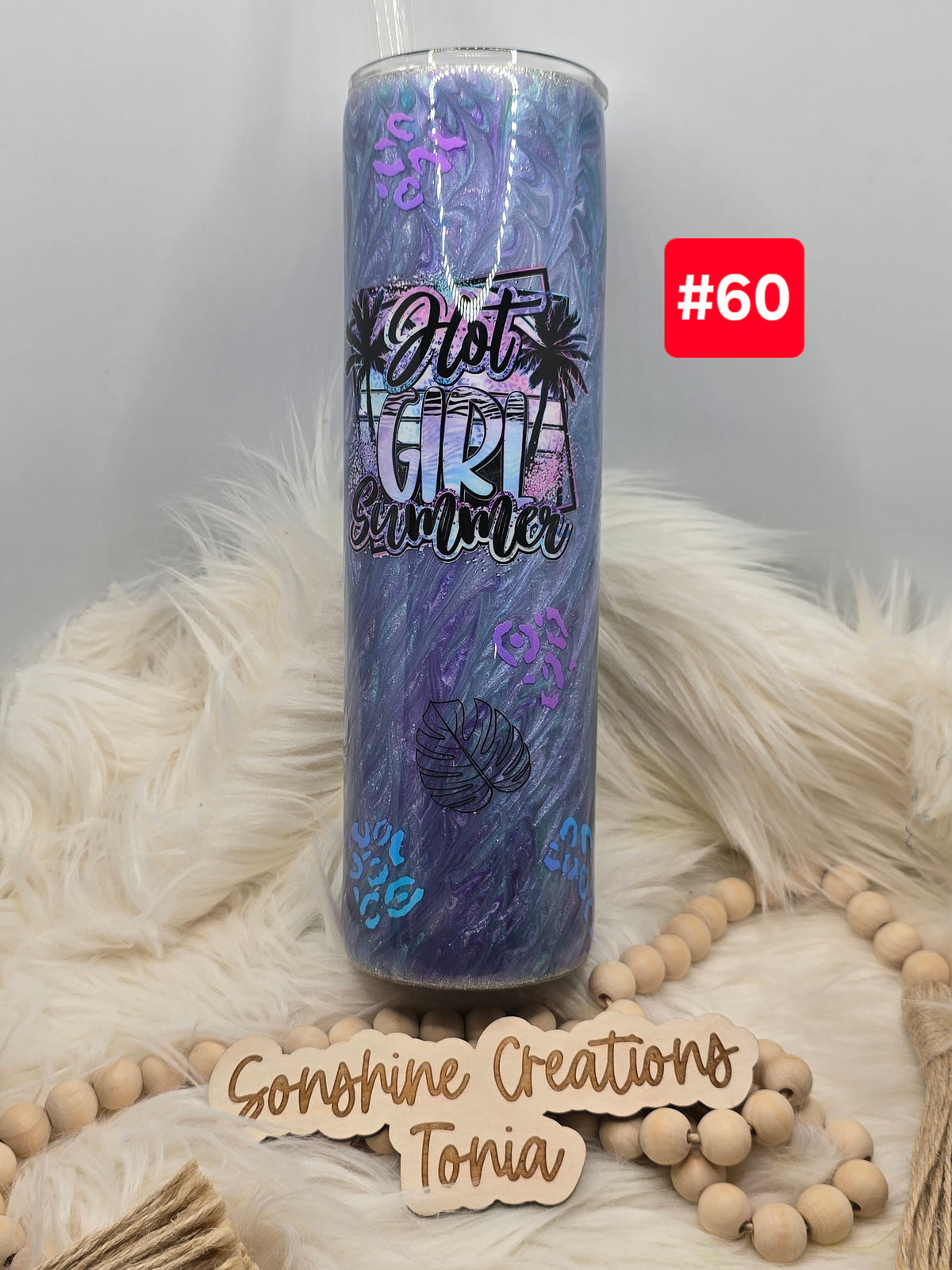 #60 Live Sale 2/01/2026 - 35oz Skinny- Purple peacock- Hot girl Summer