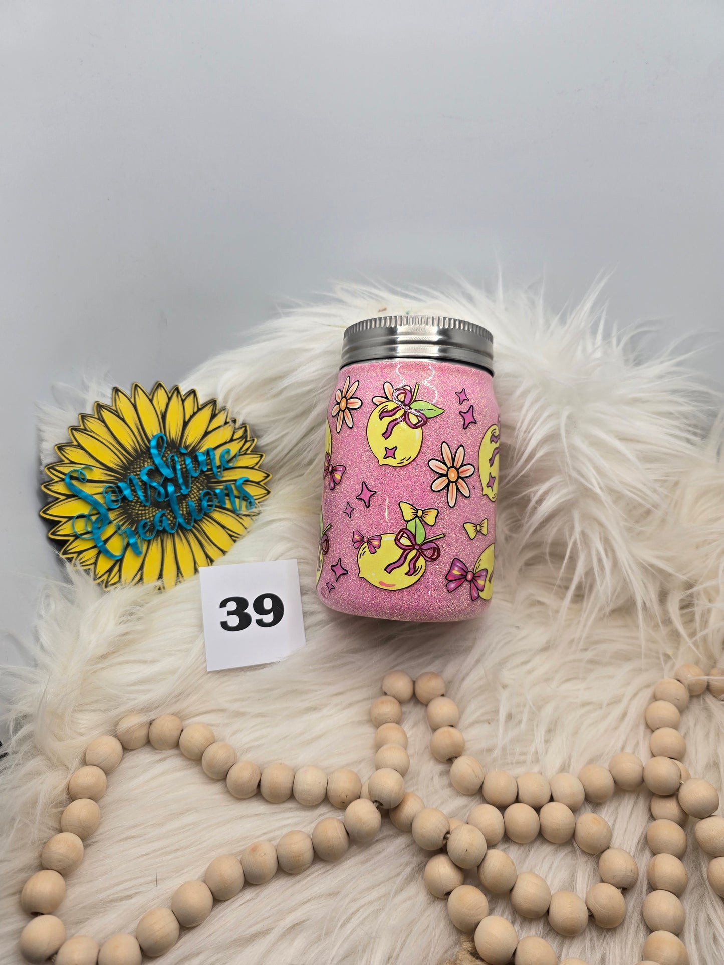 #39 - 12oz Mason Jar - Easy Peasy, Lemon Squeezy