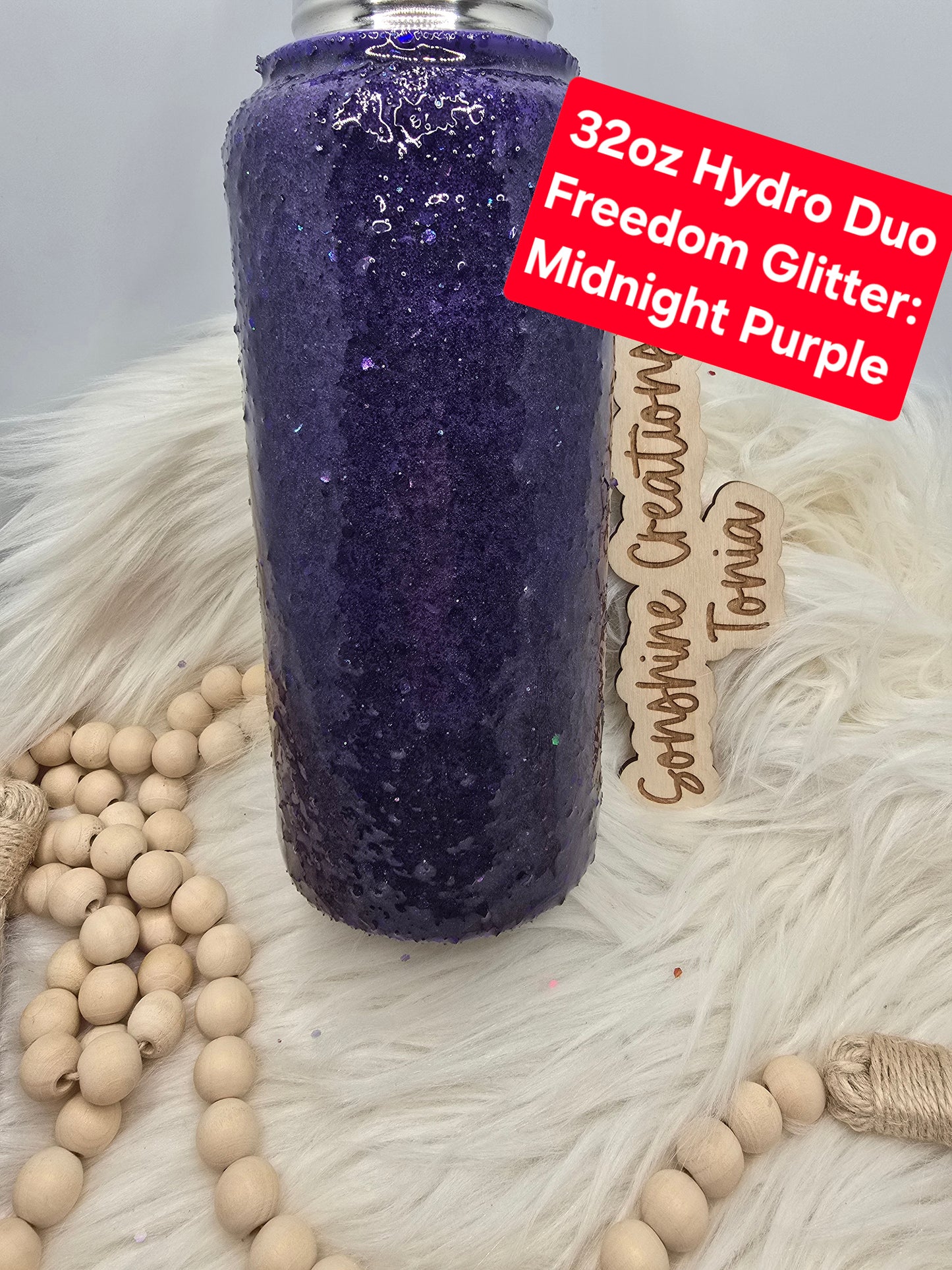 10/14/2025 7pm cst live- Custom Tuesday- 32oz Hydro Sport- Freedom Glitter: Midnight Purple