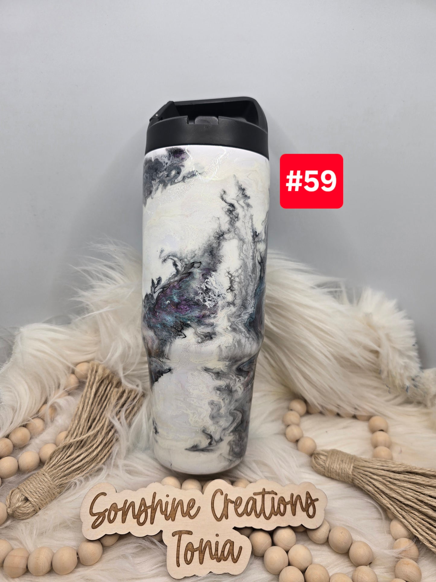 #59 Live Sale 3/15/2026 - 30oz clipmate- Ghost marble- You got this