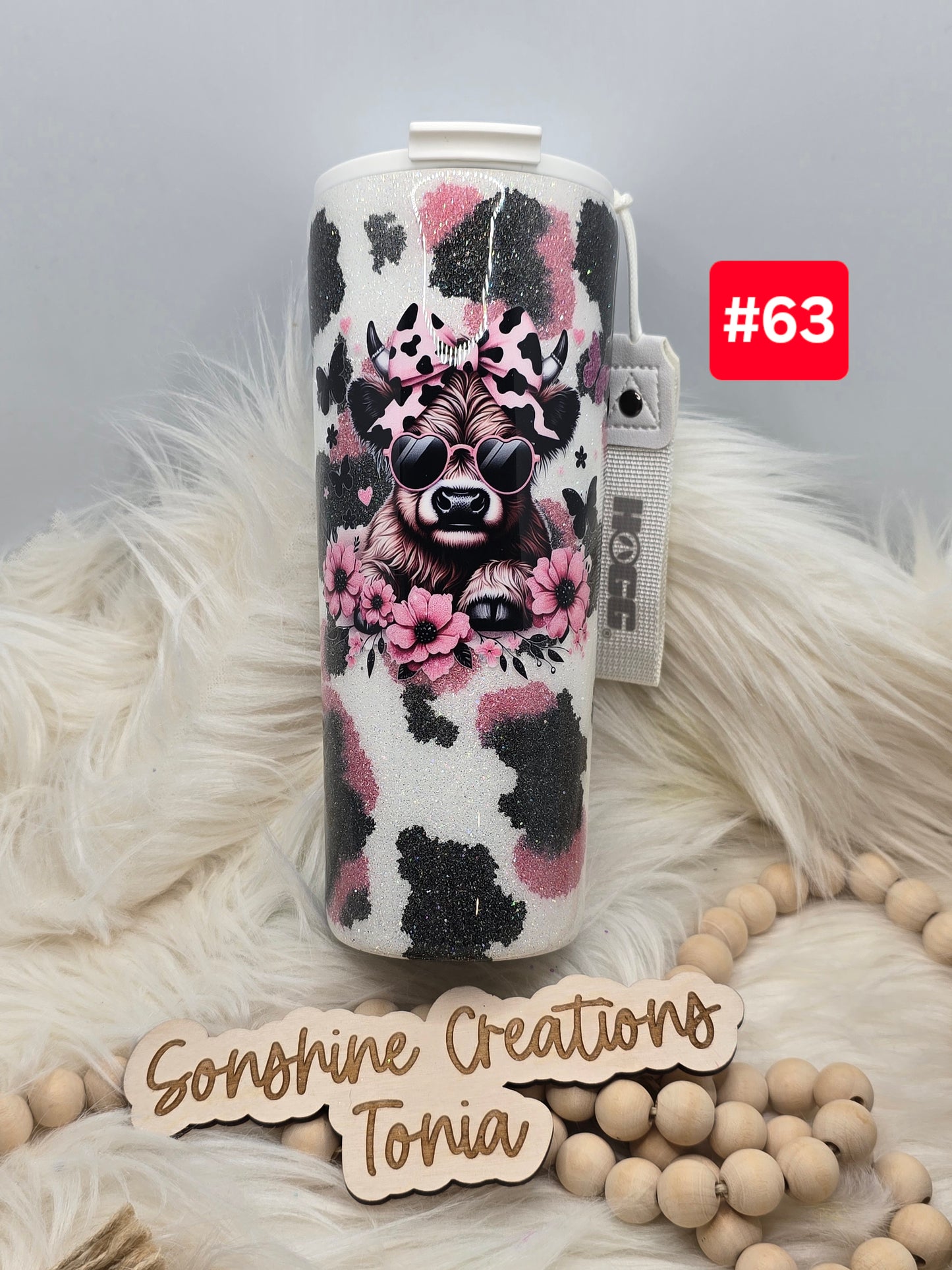 #63 Live Sale 2/01/2026 - 24oz Dual Flip- Pink cow