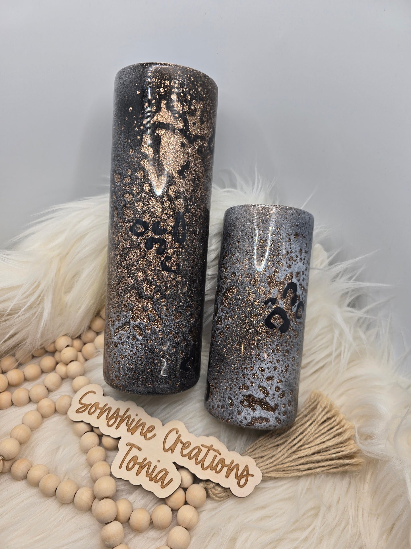 LIVE SALE 5/042025 - #33- 30oz Duo & 15oz Duo: Mommy and Me set leopard cow power wash