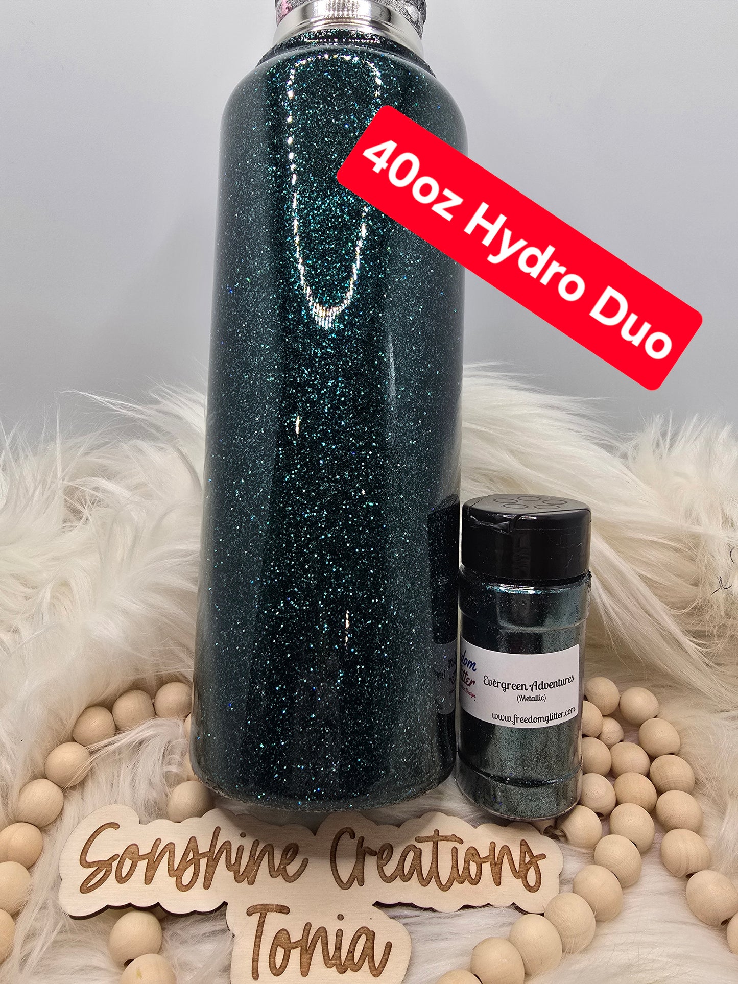 Live Hydrodipping base 12/01/25 7pm cst live- 40oz Hydro Duo- Freedom Glitter: Evergreen Adventures