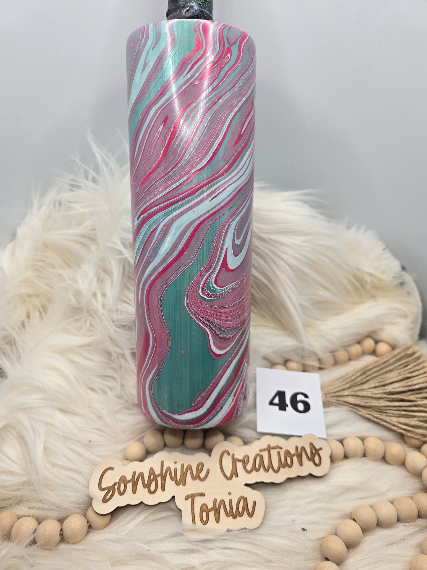 #46 Live Sale 5/31/2026 - 30oz Skinny- Metallic mint base hydro dipped