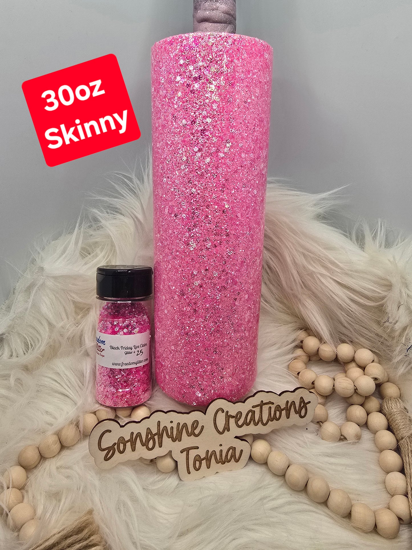 01/06/25 7pm cst live- Custom Tuesday- 30oz Skinny- Freedom glitter: Shell me more