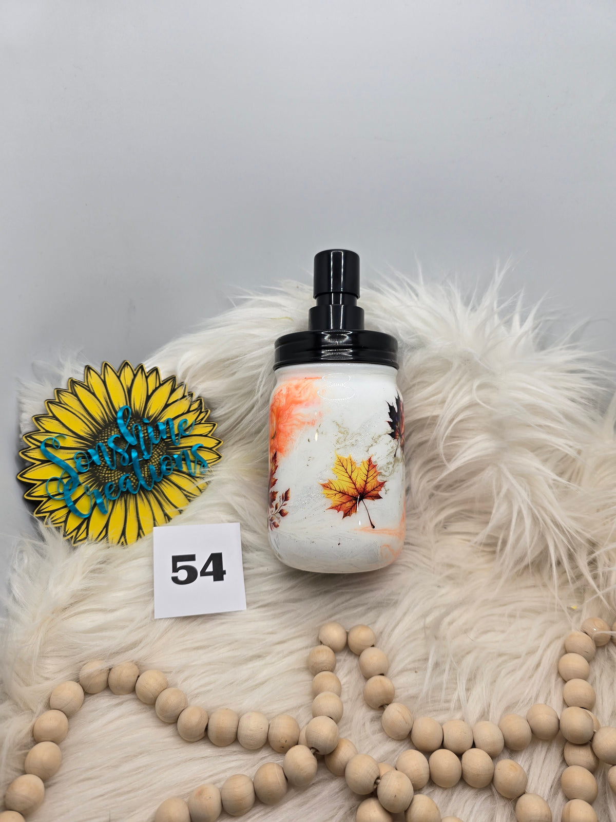 #54 - Soap Dispenser - Orange Elegance with Fall Vibes