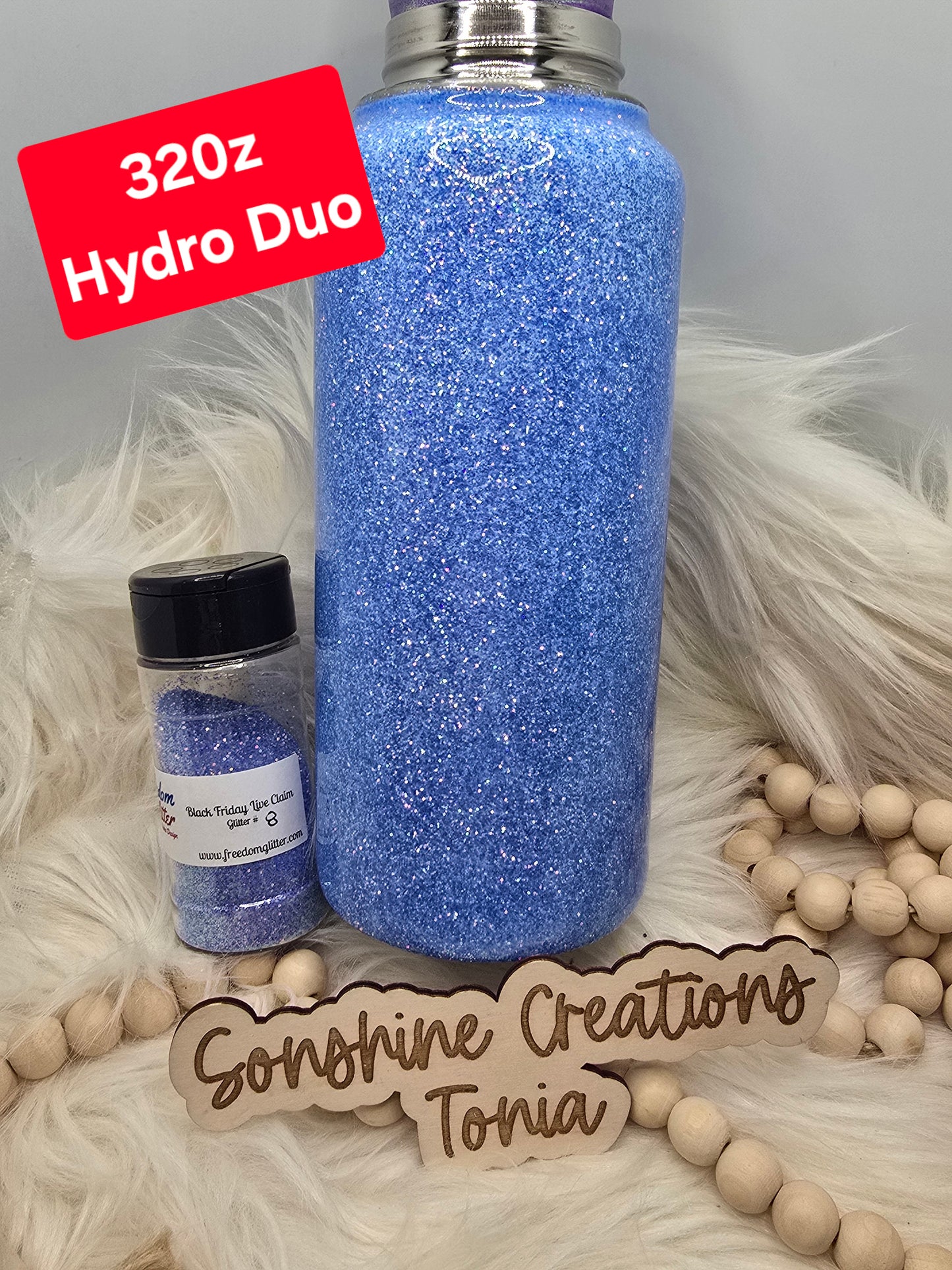 01/06/25 7pm cst live- Custom Tuesday- 32oz Hydro Duo- Freedom Glitter: Pixie Periwinkle