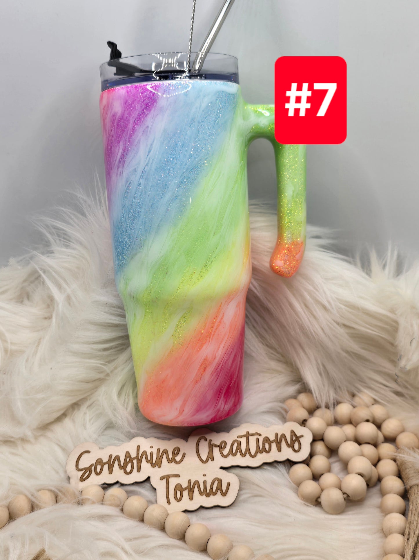 #7 Live Sale 2/01/2026 - 30oz Grippy- Neon milkyway- I am not responsible for what my face...