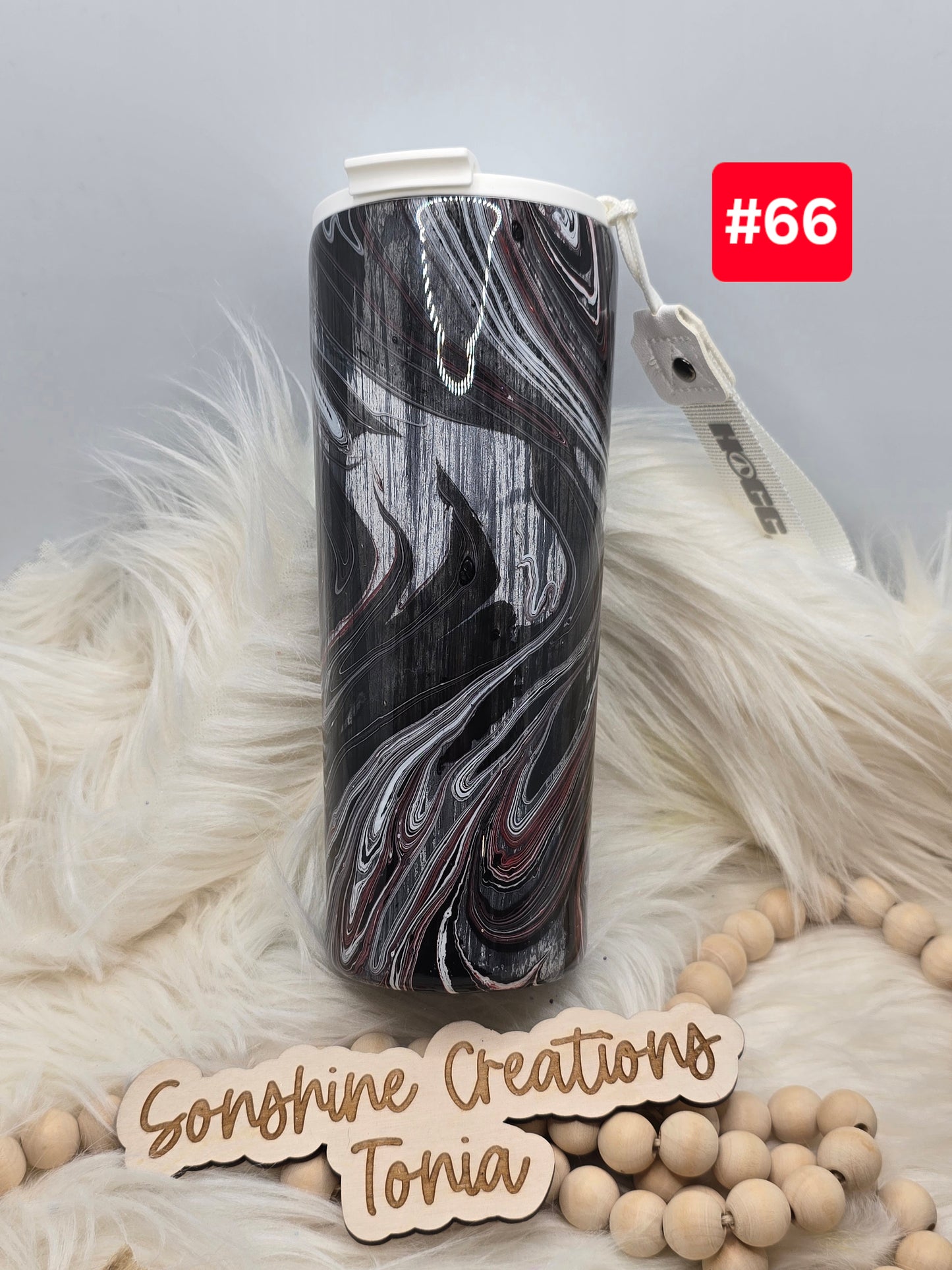 #66 Live Sale 2/01/2026 - 24oz Dual Flip- Black woodgrain hydrodipped- F around find out punisher American flag skull