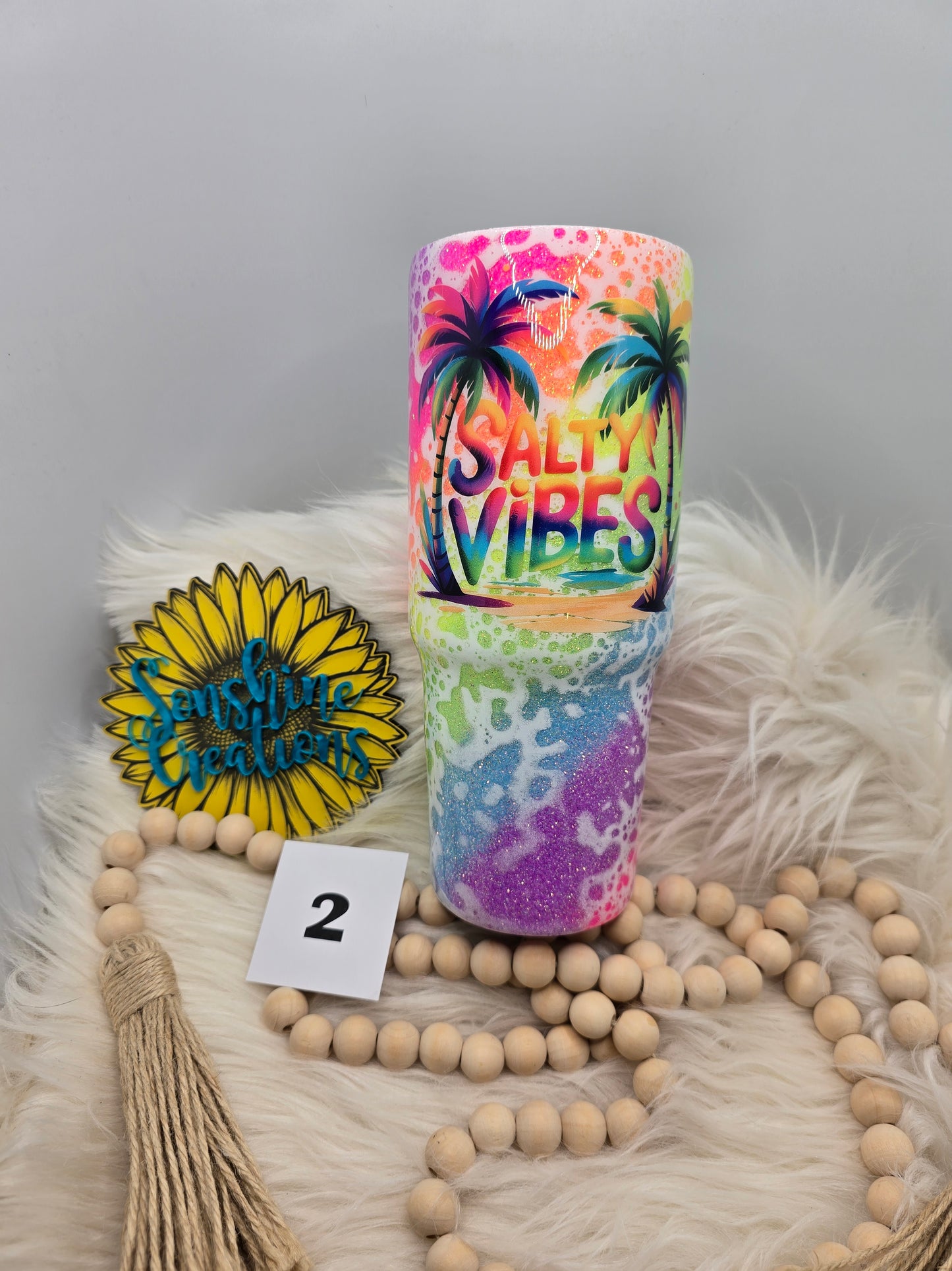 #2- 30oz Clipmate- Neon Power wash- Salty Vibes