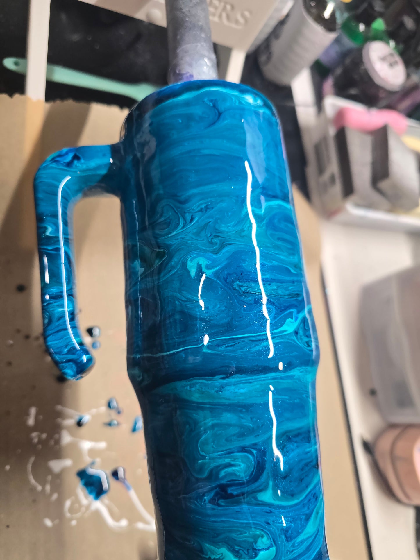 30oz Grippy- Blue teal FAF0
