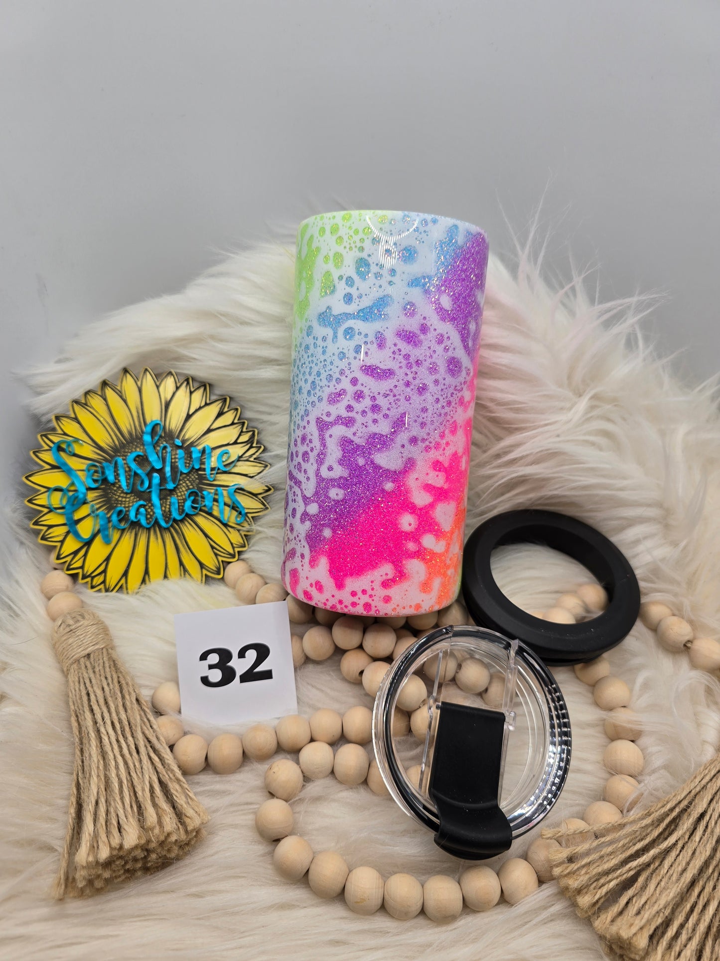 #32- 4 in 1 can cooler- Neon power wash- Summer Vibes