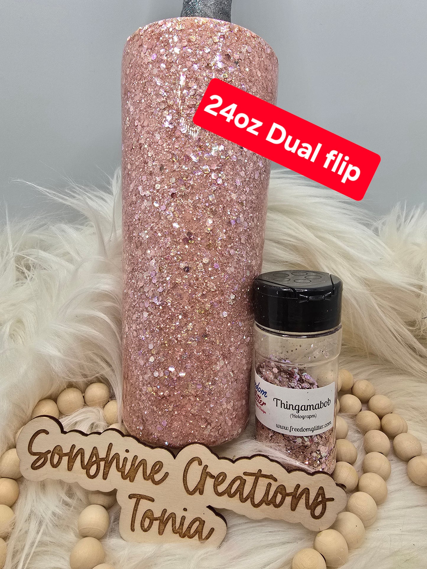 Live Hydrodipping base 12/01/25 7pm cst live- 24oz Dual Flip- Freedom Glitter: Thingamabob