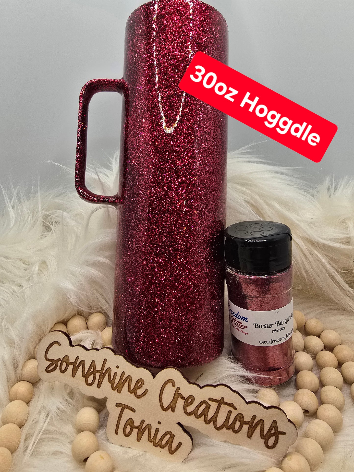 Live Hydrodipping base 12/01/25 7pm cst live- 30oz Hoggdle- Freedom Glitter: Baxter Burgundy