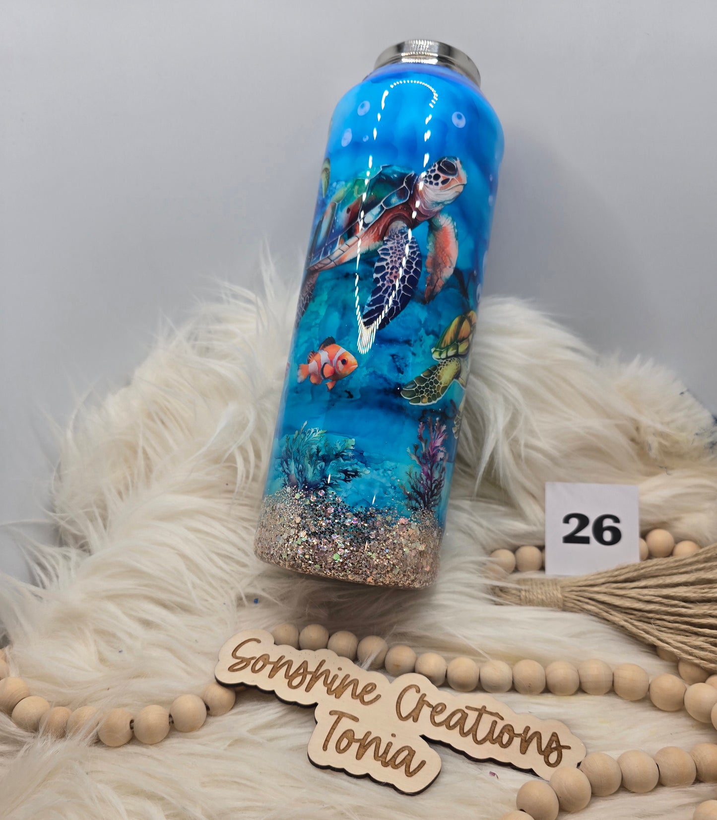 #26 Live Sale 5/31/2026 - 40oz Hydro Duo- London fog- Turtles under the sea