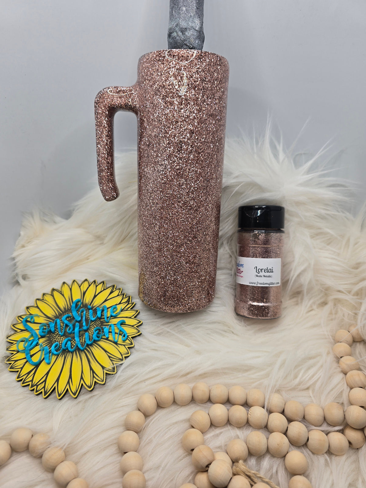 Live Hydrodipping base 9/03/26 11am cst- 20oz Skinny Handle - Freedom Glitter: Lorelai