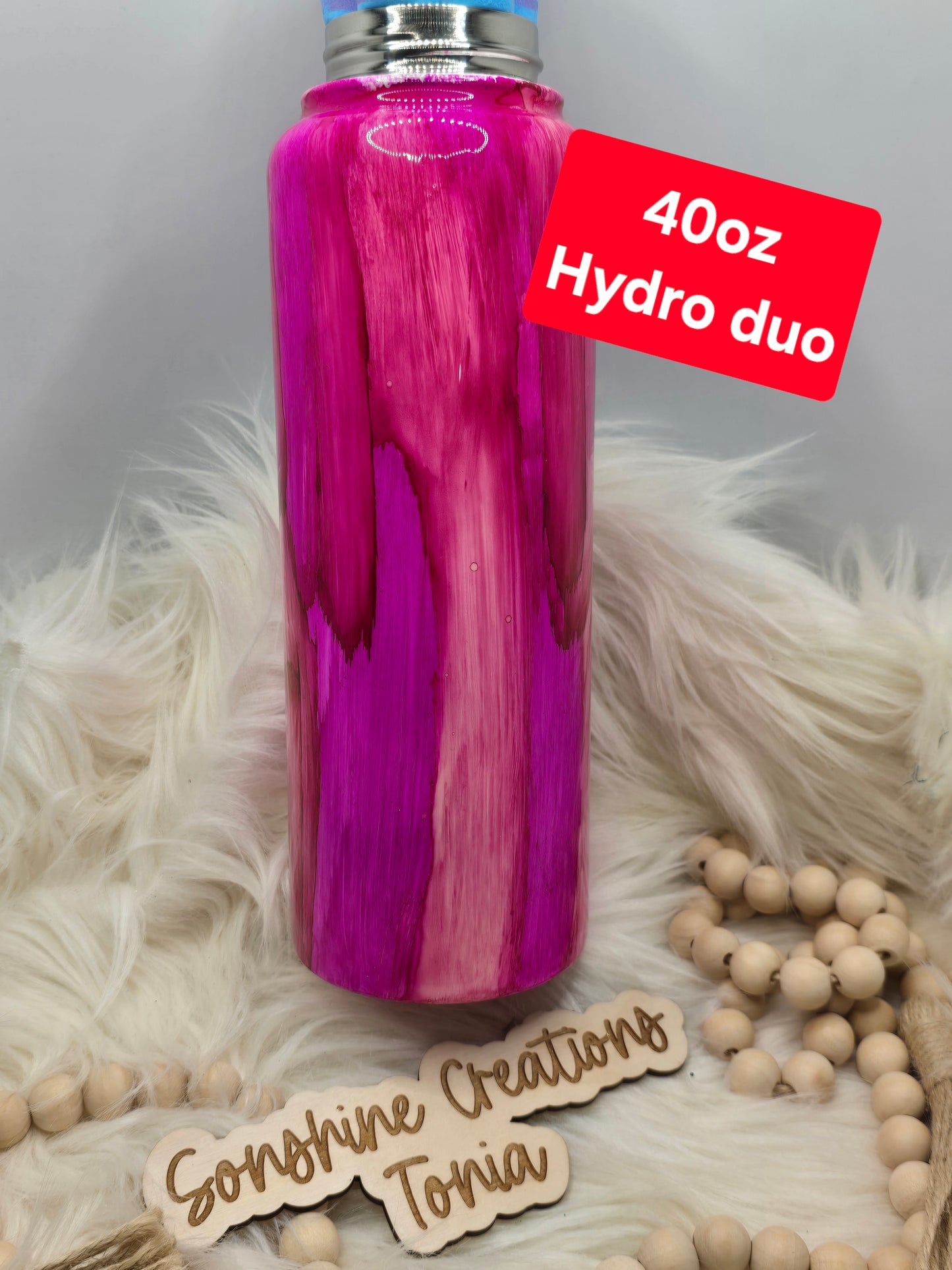 Live Hydrodipping base 12/30/25 7pm cst live- 40oz Hydro Duo- Two tone pink woodgrain