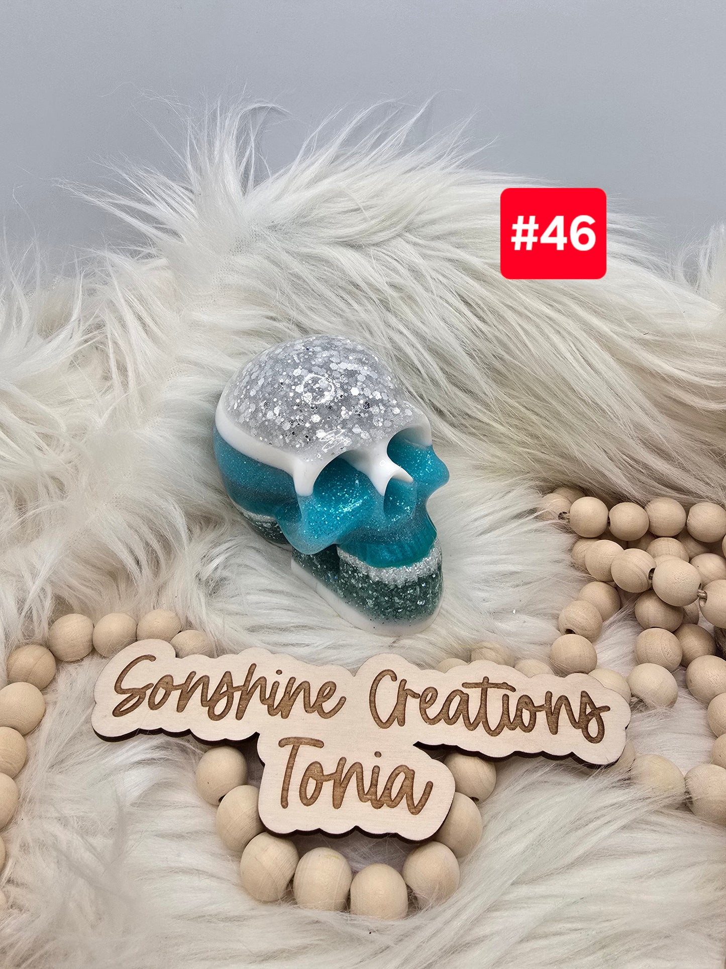 #46--Live Sale 12/07/2025 - Teal Skull mold