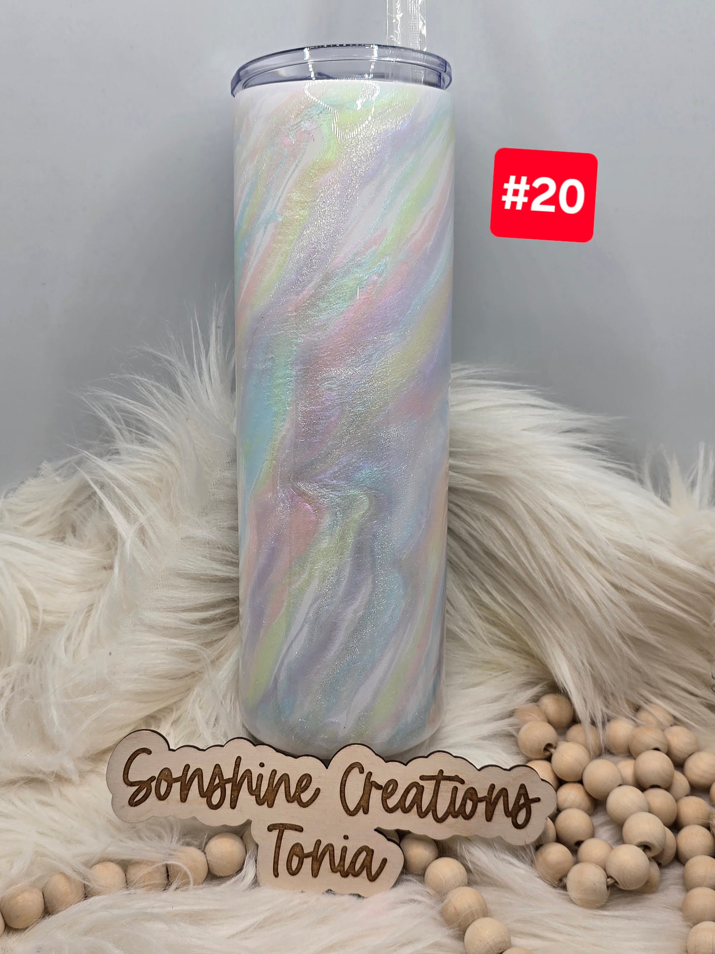#20 Live Sale 2/01/2026 - 30oz Skinny- Butterfly floral tattoo on heavenly milkyway