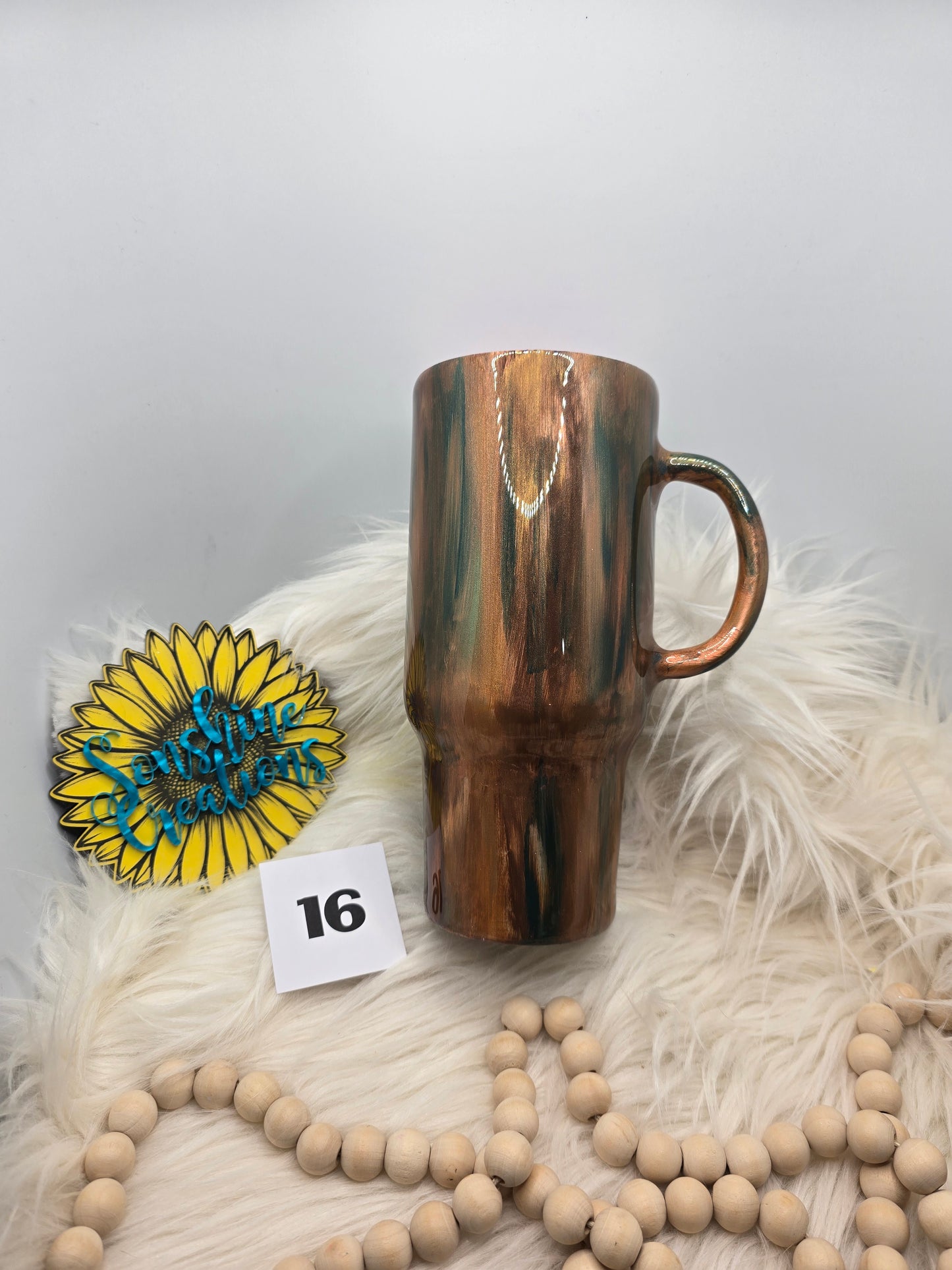 #16 - 32oz Tipsy Traveler - Handpainted with Pumpkin Dreamcatcher