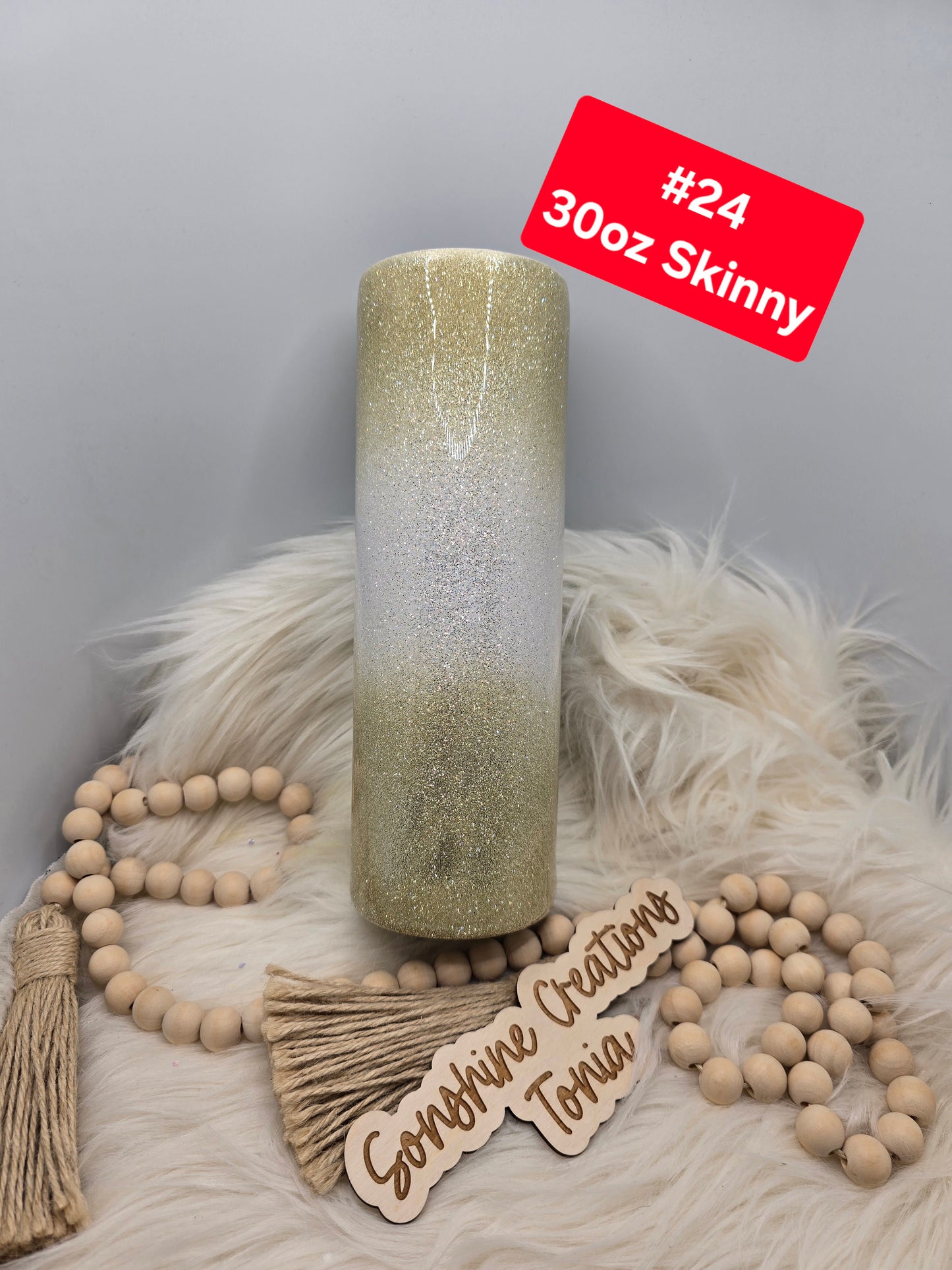 #24 Tonia's Live Creations - 30oz skinny- Snowmen truck "Let it snow"