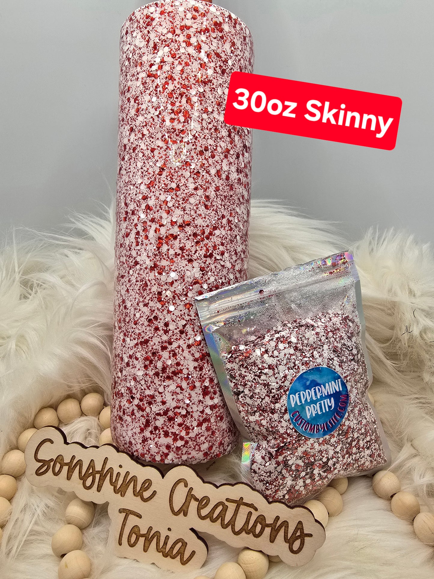 Live Hydrodipping base 12/01/25 7pm cst live- 30oz Skinny- CBE: Peppermint Pretty
