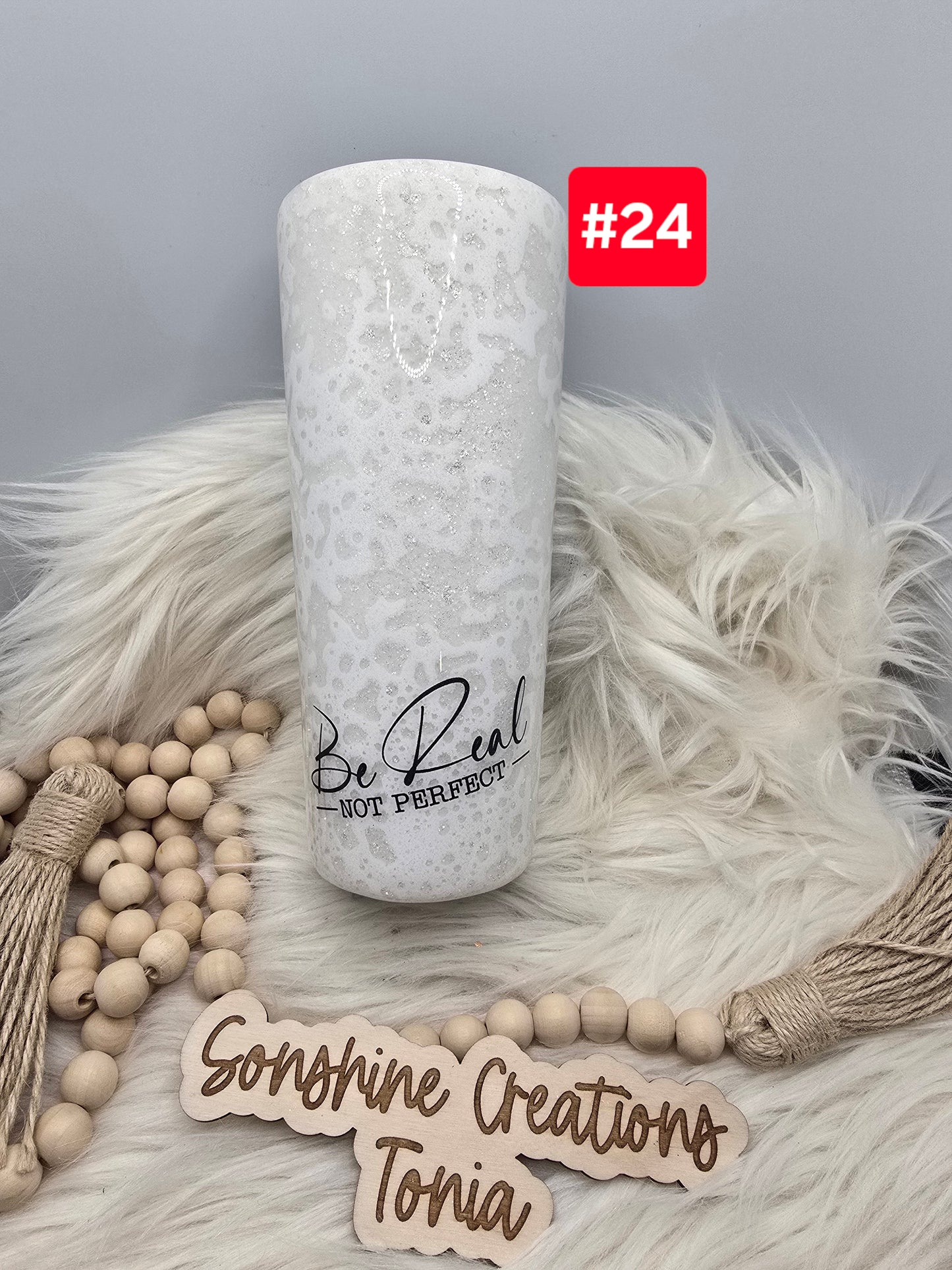 #24- Live Sale 09/14/2025 - 24 oz. Dual Flip: White Power wash Be Real Not Perfect