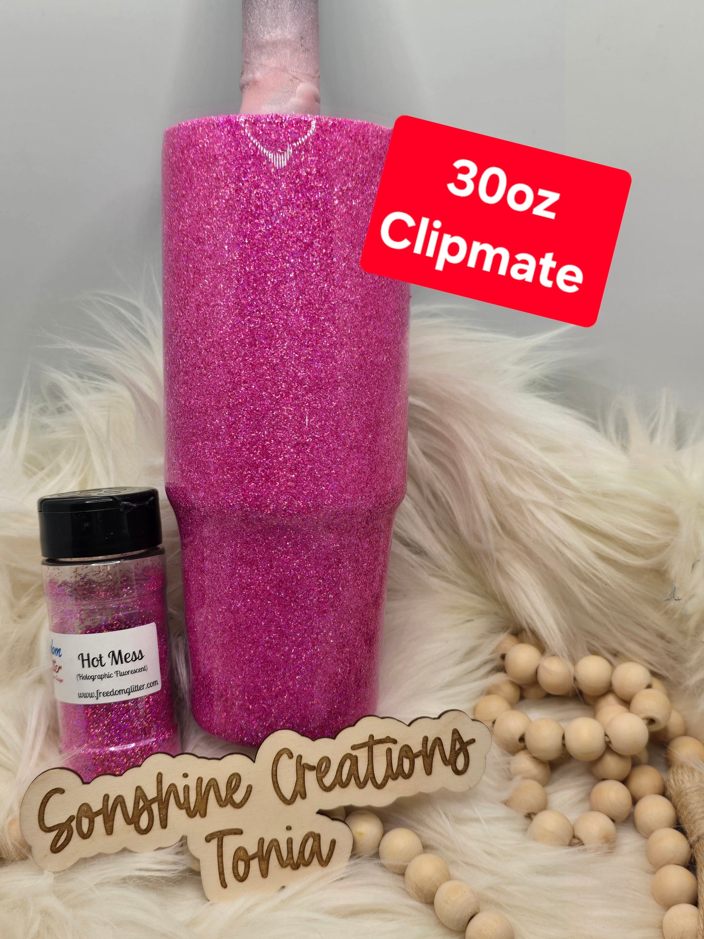 1/08/26 10am cst live- Custom Thursday- 30oz Clipmate- Freedom Glitter: Hot Mess