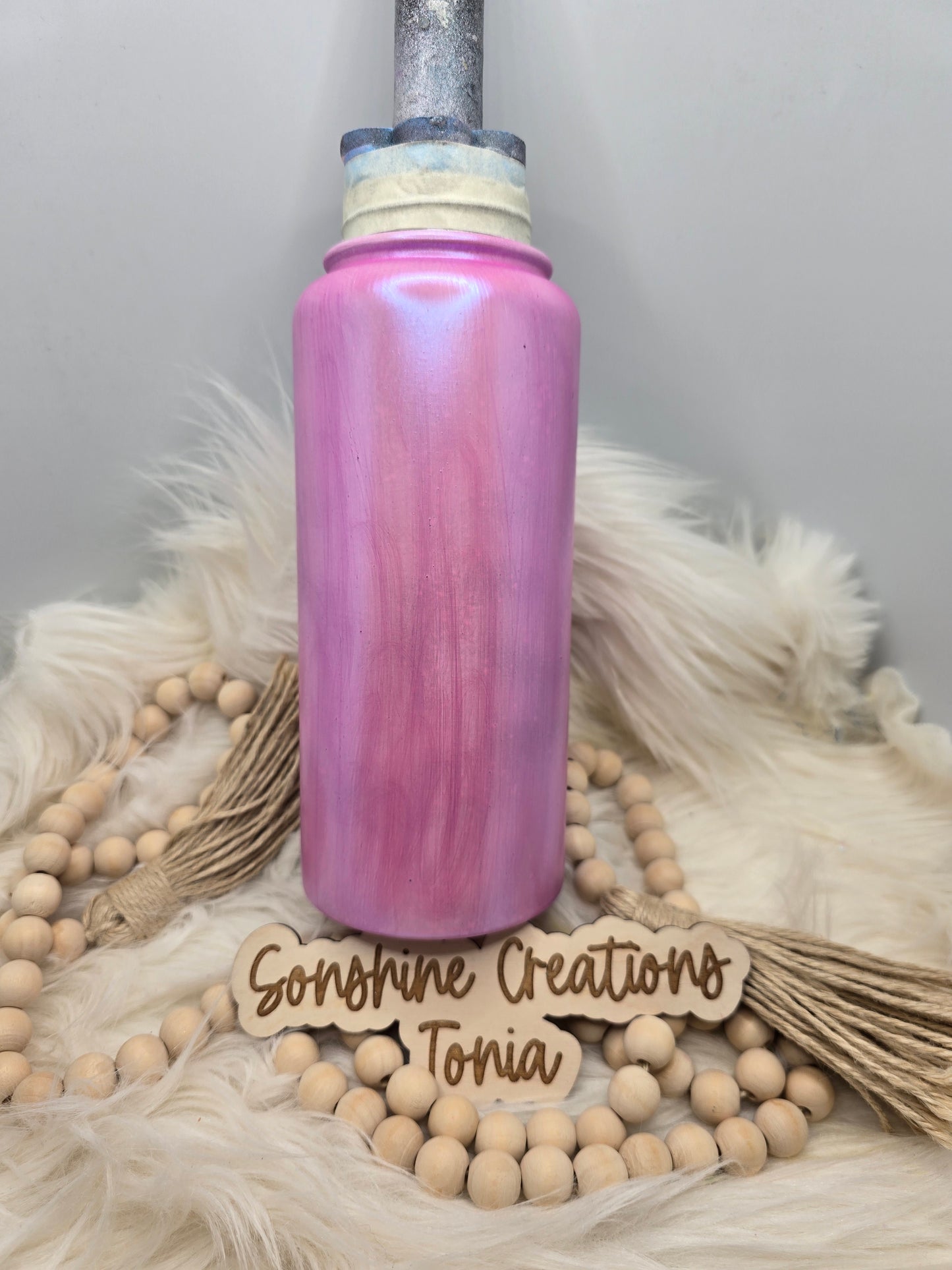 Live Hydrodipping base 2/17/26 7pm cst live- 32oz Hydro Duo- Red Rock Glitter Mica: Purple Red