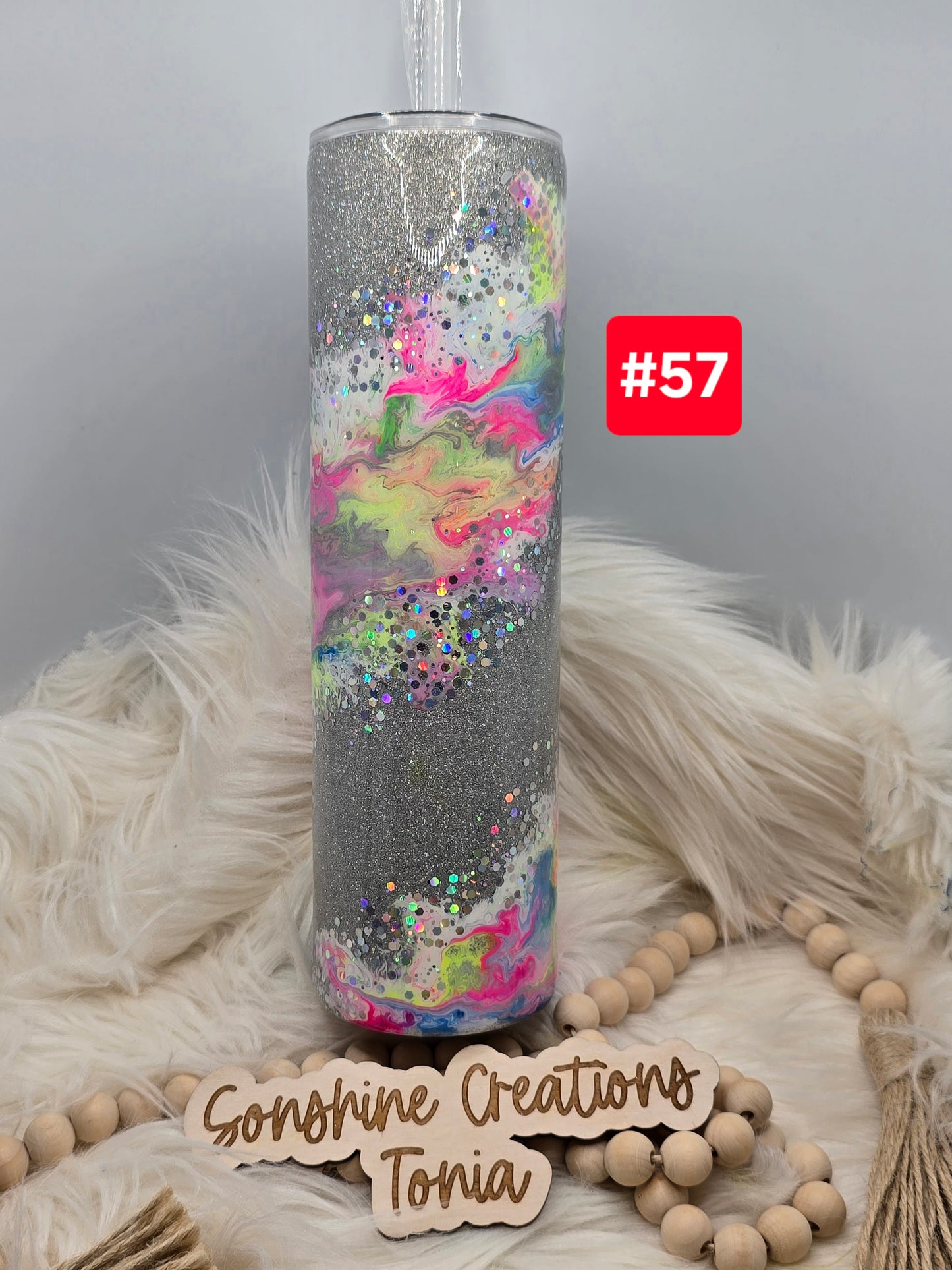 #57 Live Sale 2/01/2026 - 35oz Skinny- Neon swirl