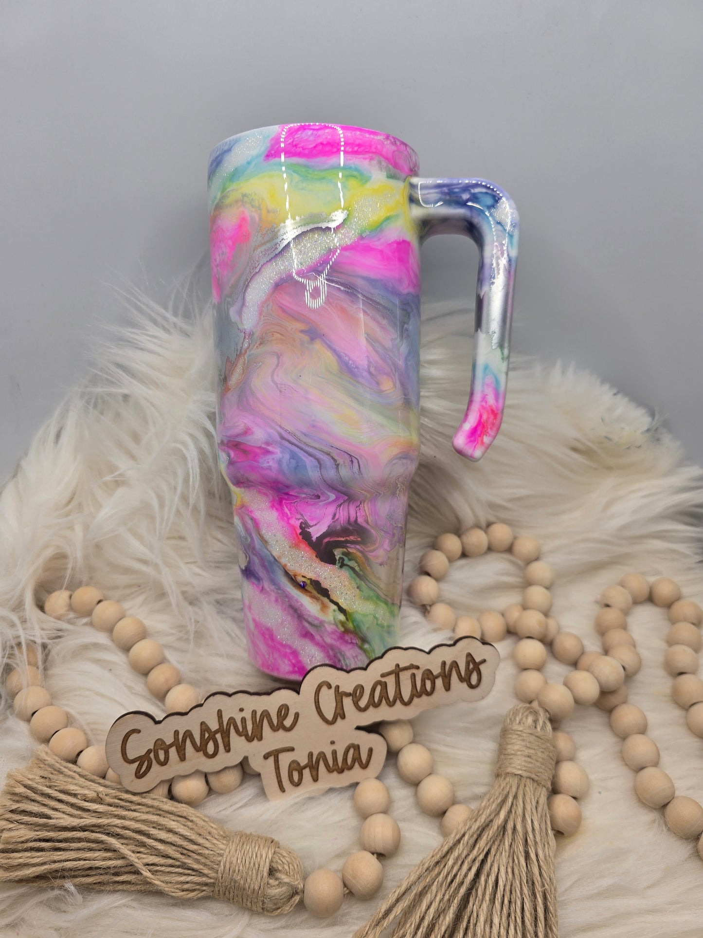 30oz Grippy- Powder ink swirl - Wish
