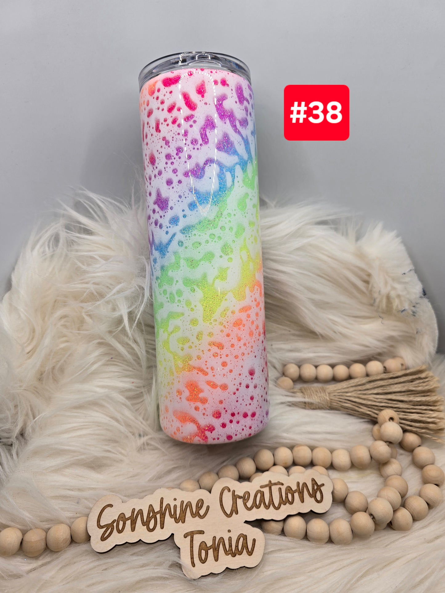 #38 Live Sale 5/03/2026 - 30oz skinny- Neon power wash- "When I said I like it rough..."