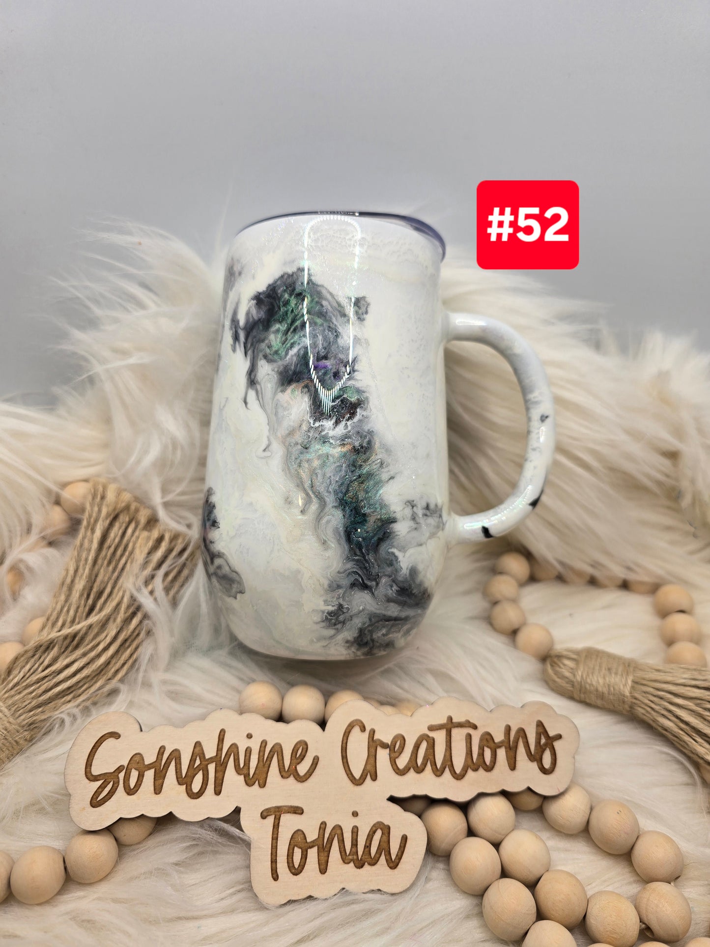 #52 Live Sale 3/15/2026 - 16oz Cofee mug- Ghost marble