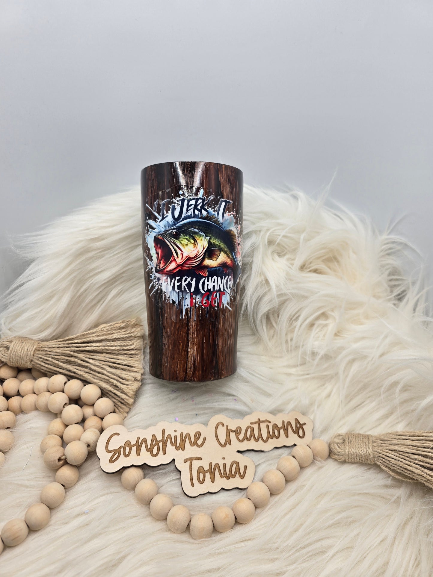 10/03/25 Tonia's Live Creations - 4 in 1 cooler- Woodgrain "I jerk it every chance I get"