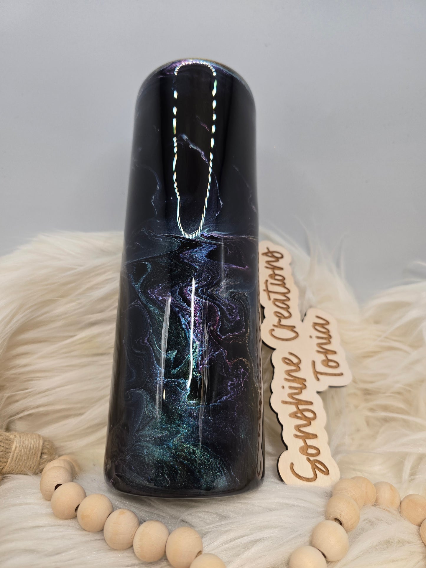 30oz Skinny-Ghost Gems swirl
