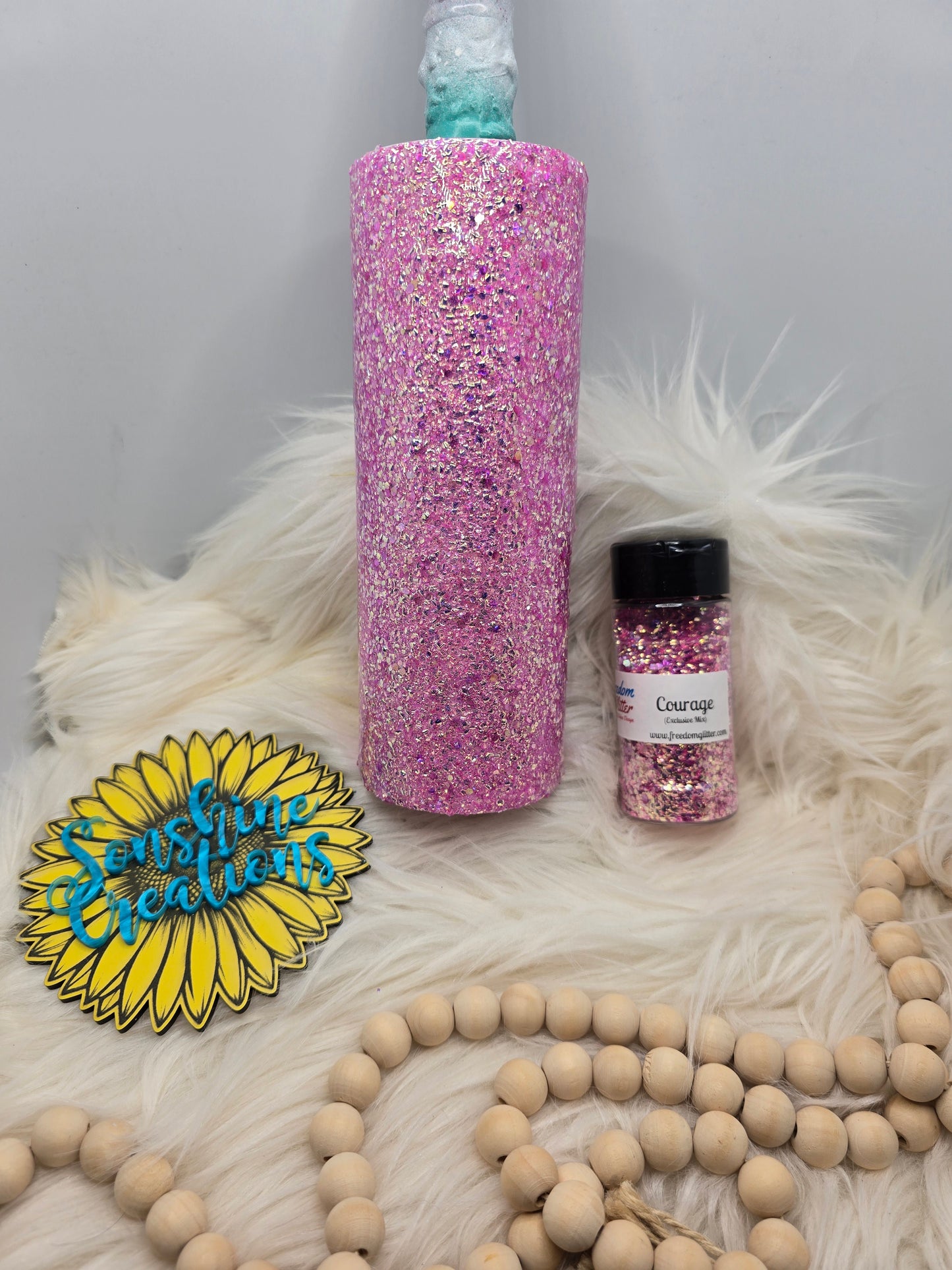 Live Hydrodipping base 9/03/26 11am cst- 20oz Skinny - Freedom Glitter: Courage