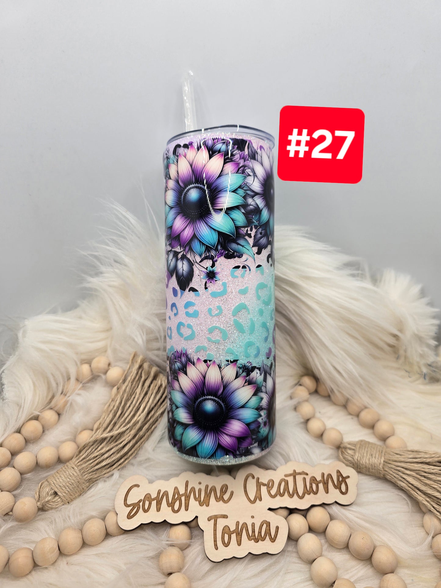 #27 Live Sale 3/15/2026 - 20oz Skinny- Sunflower leopard wrap