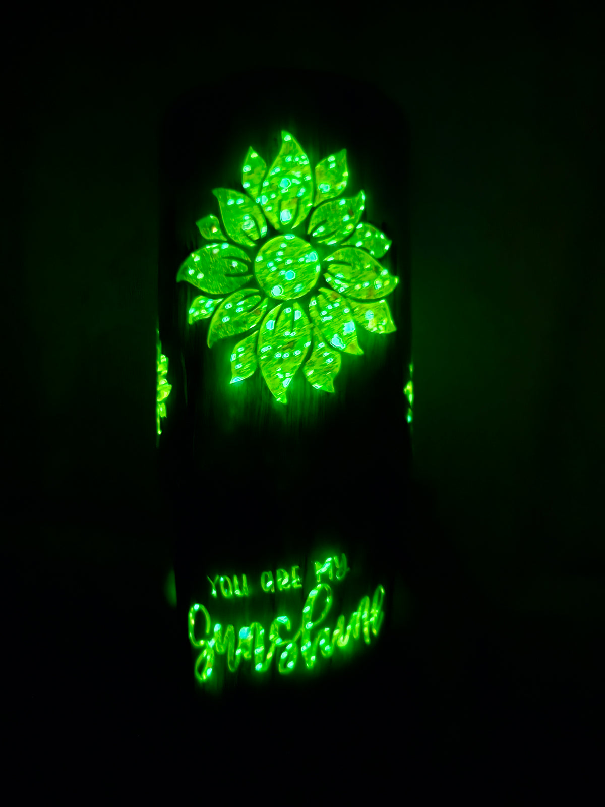 #60 Tonia's Live Creations : 30oz Clipmate- Sunflower peakaboo- "You are my sunshine"