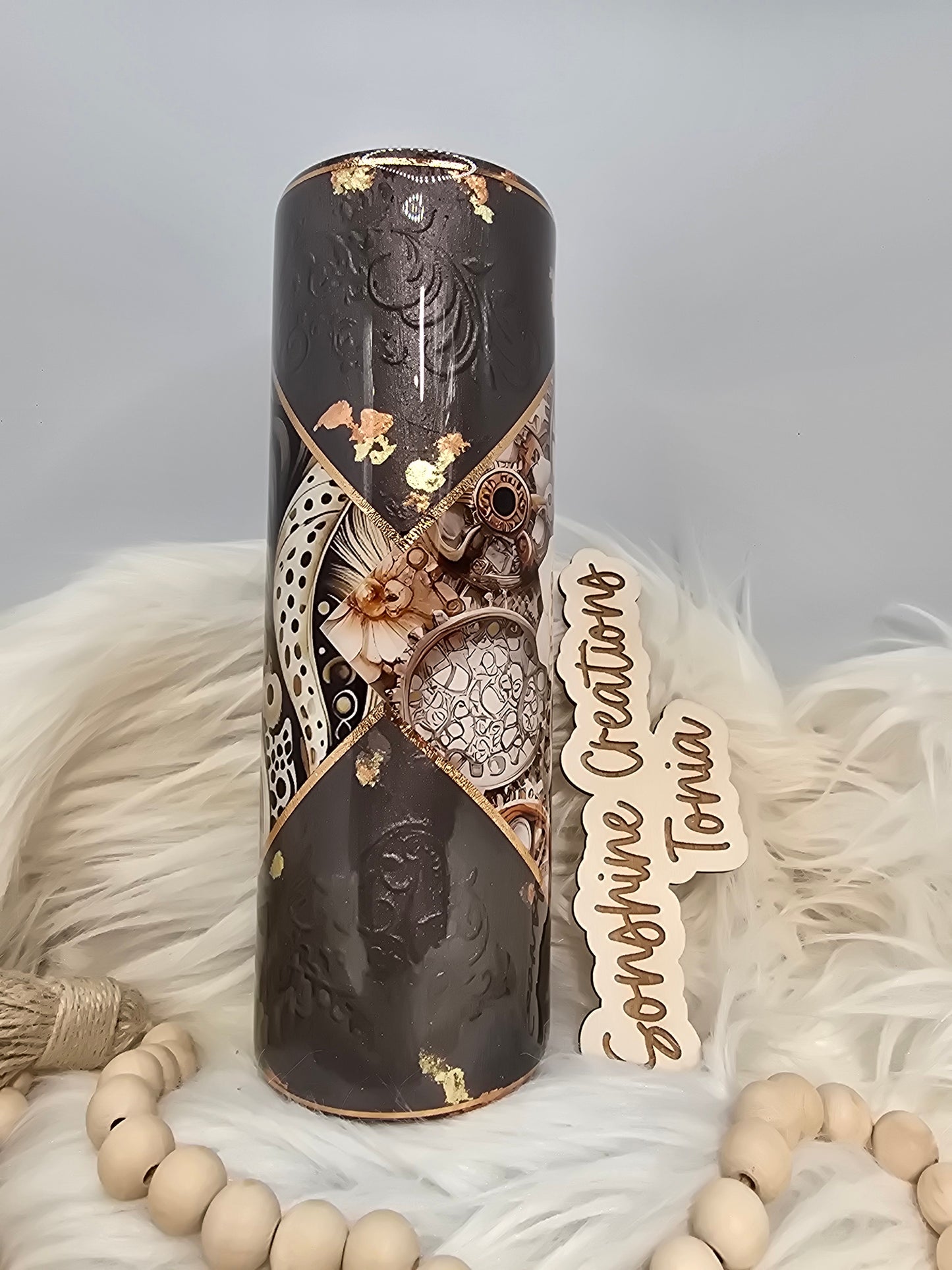 30oz Skinny-Floral steampunk mashup