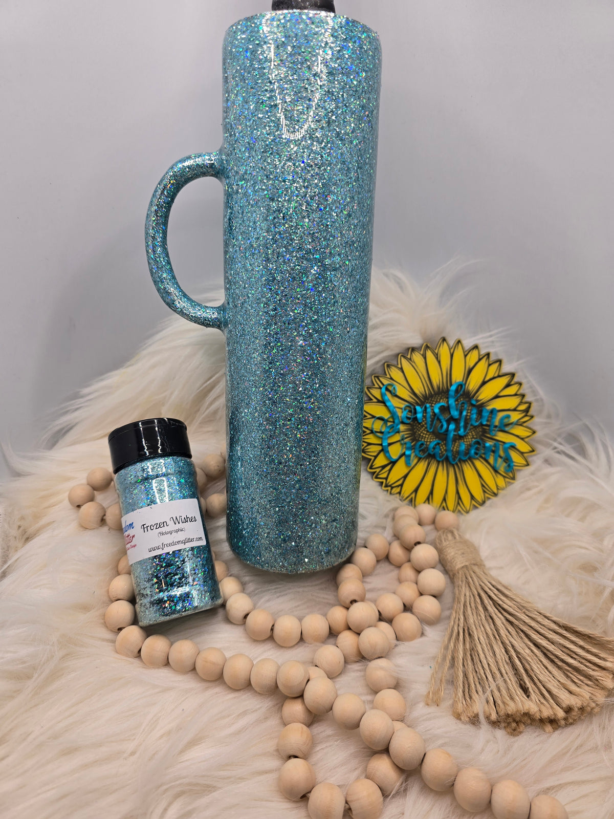 Live Hydrodipping base 10/02/26 - 32oz Tipsy Handle - Freedom Glitter: Frozen Wishes
