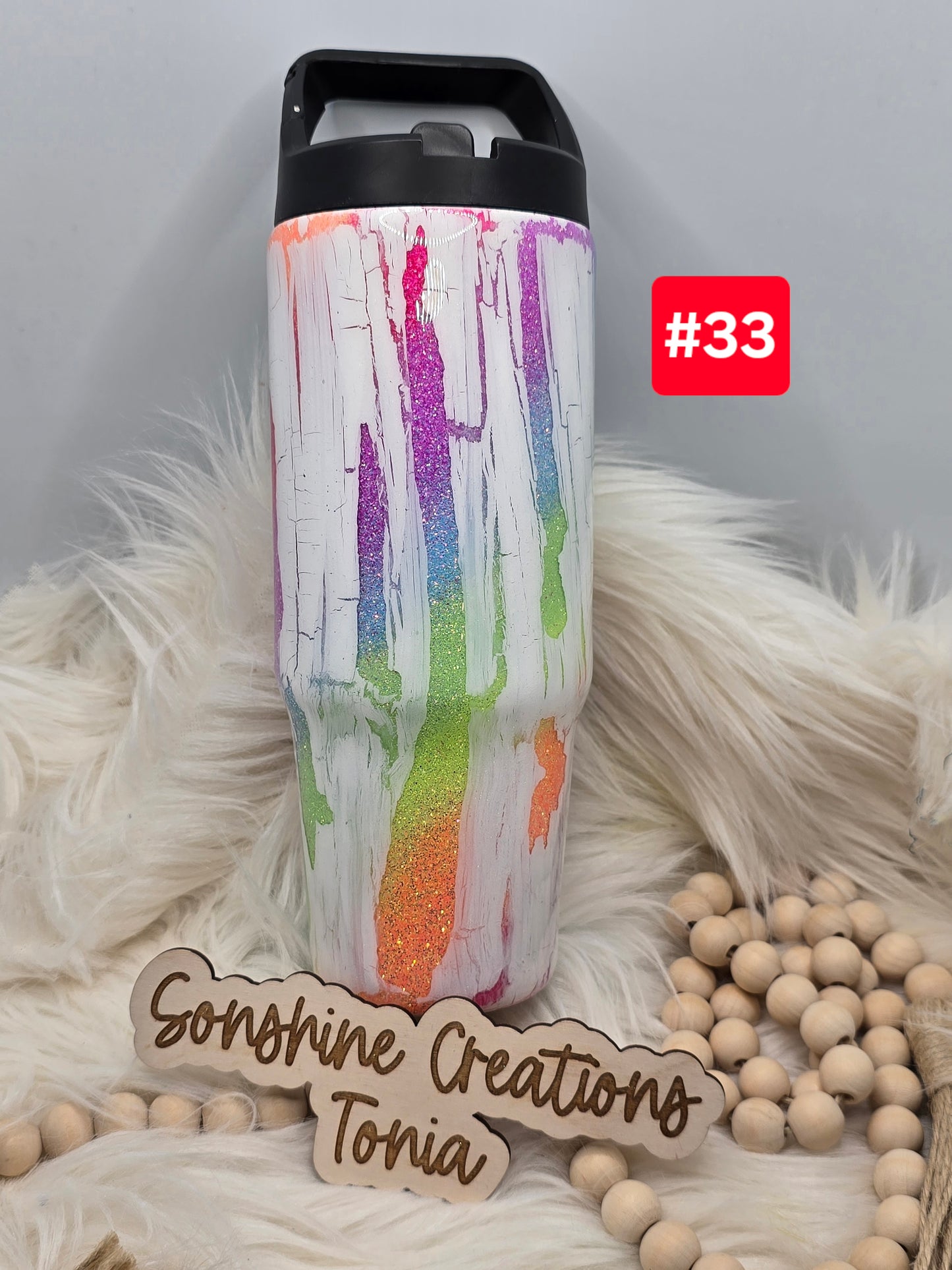 #33 Live Sale 2/01/2026 - 30oz Clipmate- Neon Crackle- Broken Crayons still color