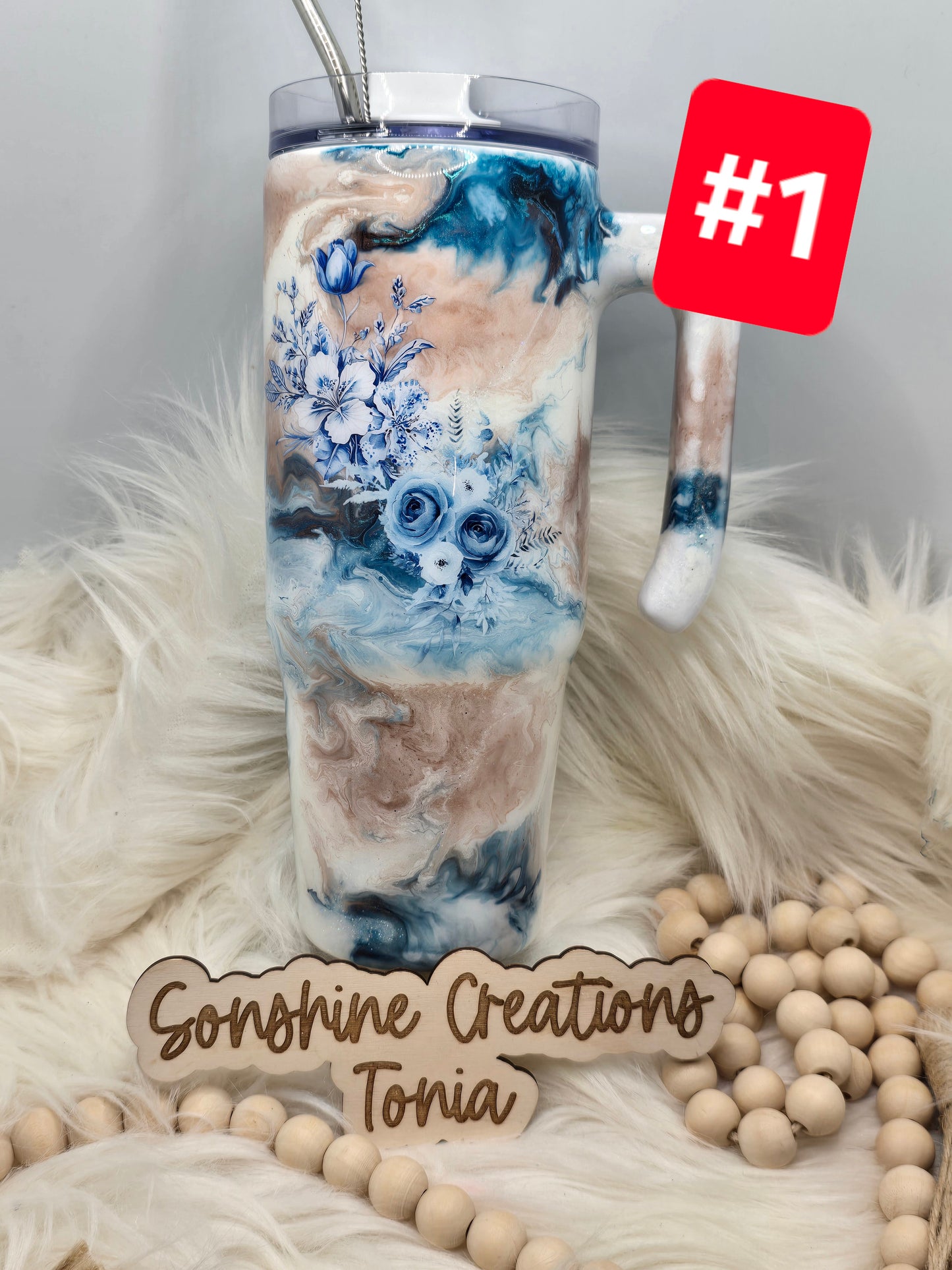 #1 Live Sale 2/01/2026 - 30oz Grippy- Cow Blue copper elegance