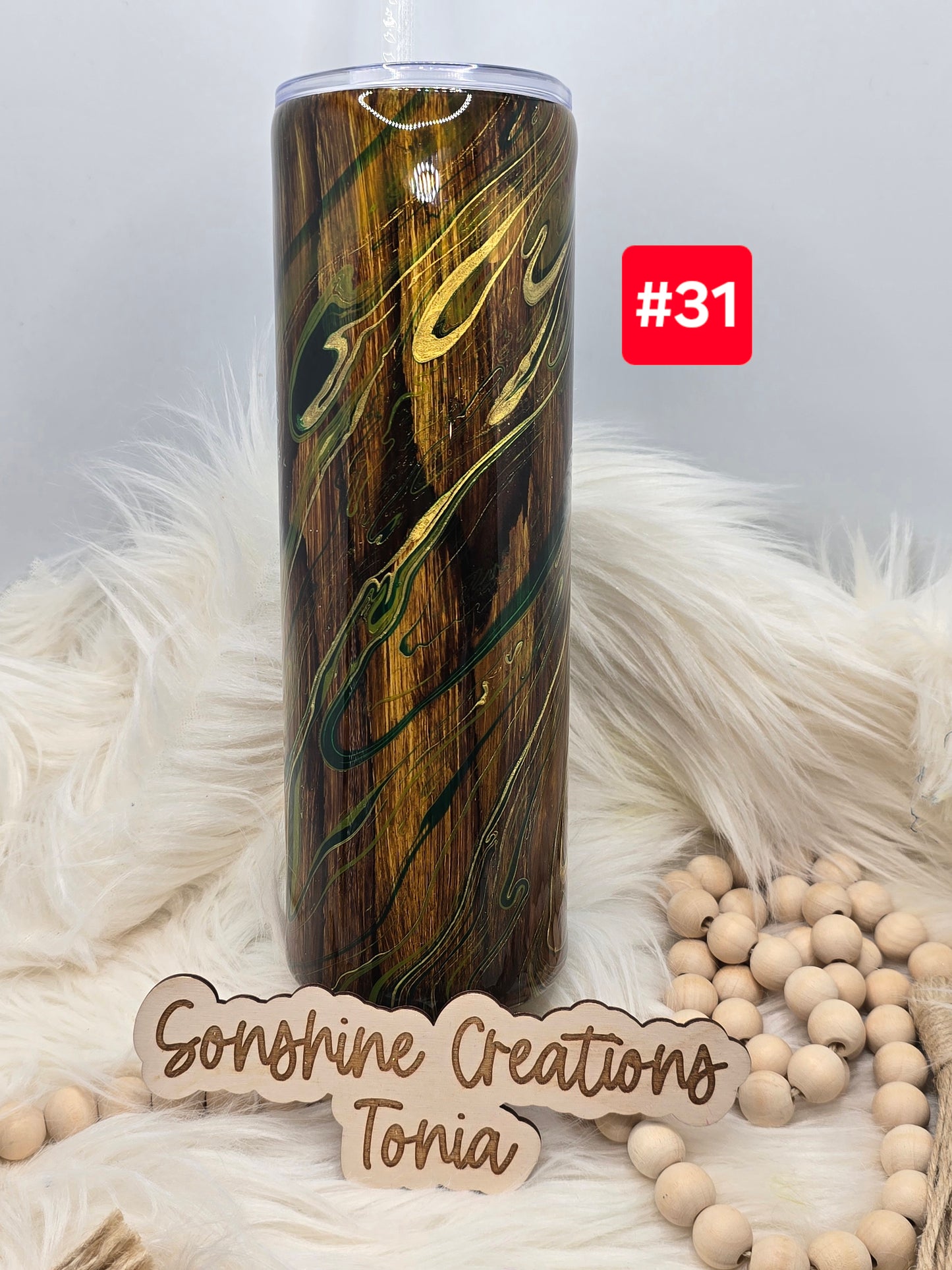 #31 Live Sale 2/01/2026 - 30oz Skinny- Woodgrain Fish Hydrodip