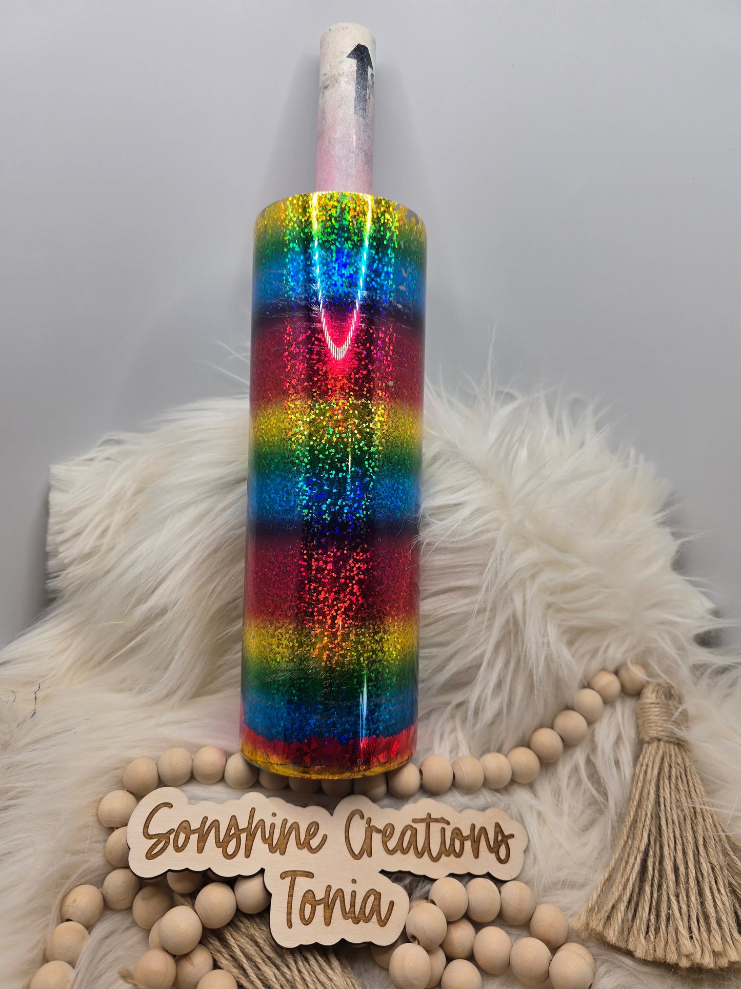 LIVE HYDRO DIP BASE 4/08/2025- 30oz Skinny- Rainbow Foil